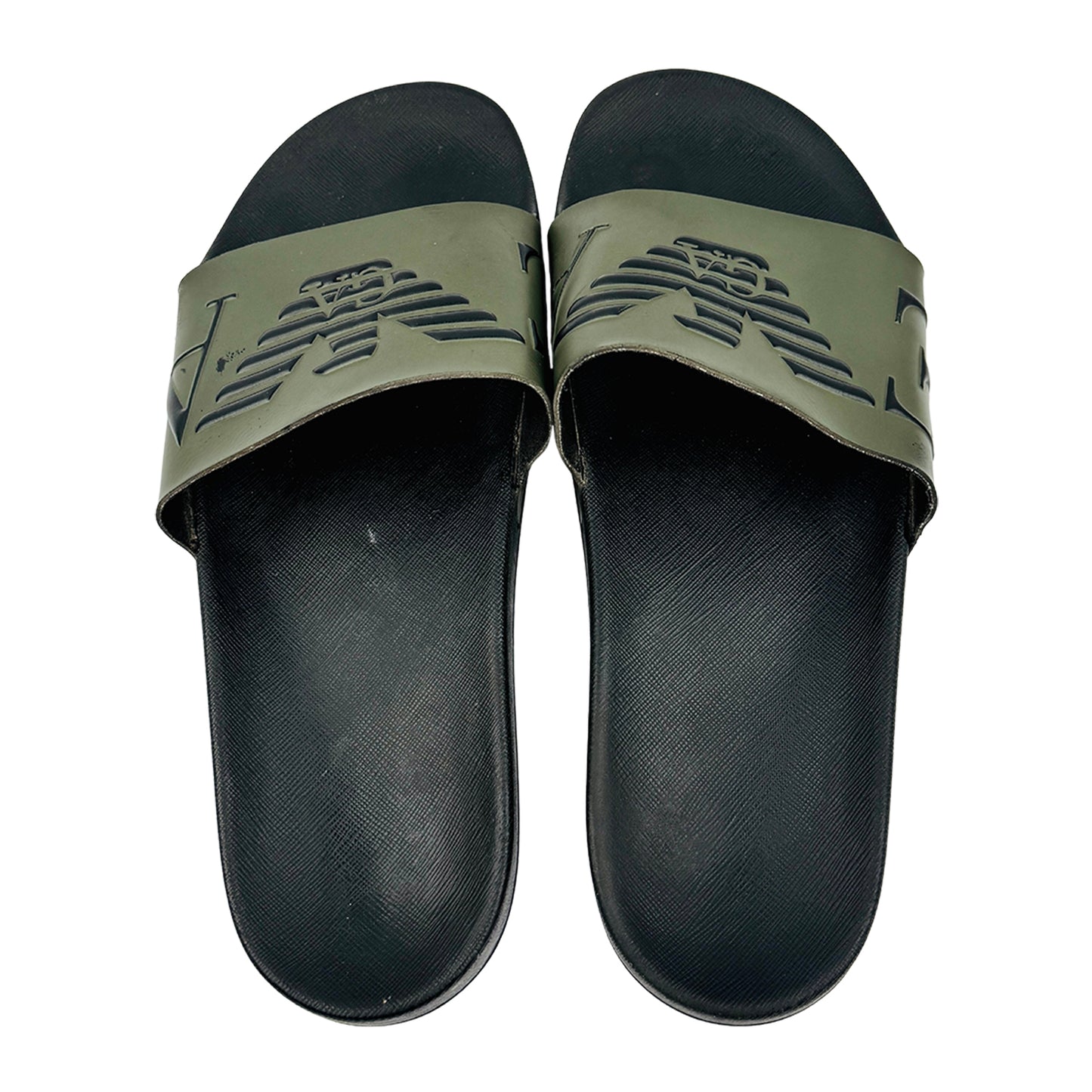 Emporio Armani EA7 Olive Green Slides (Size 42)