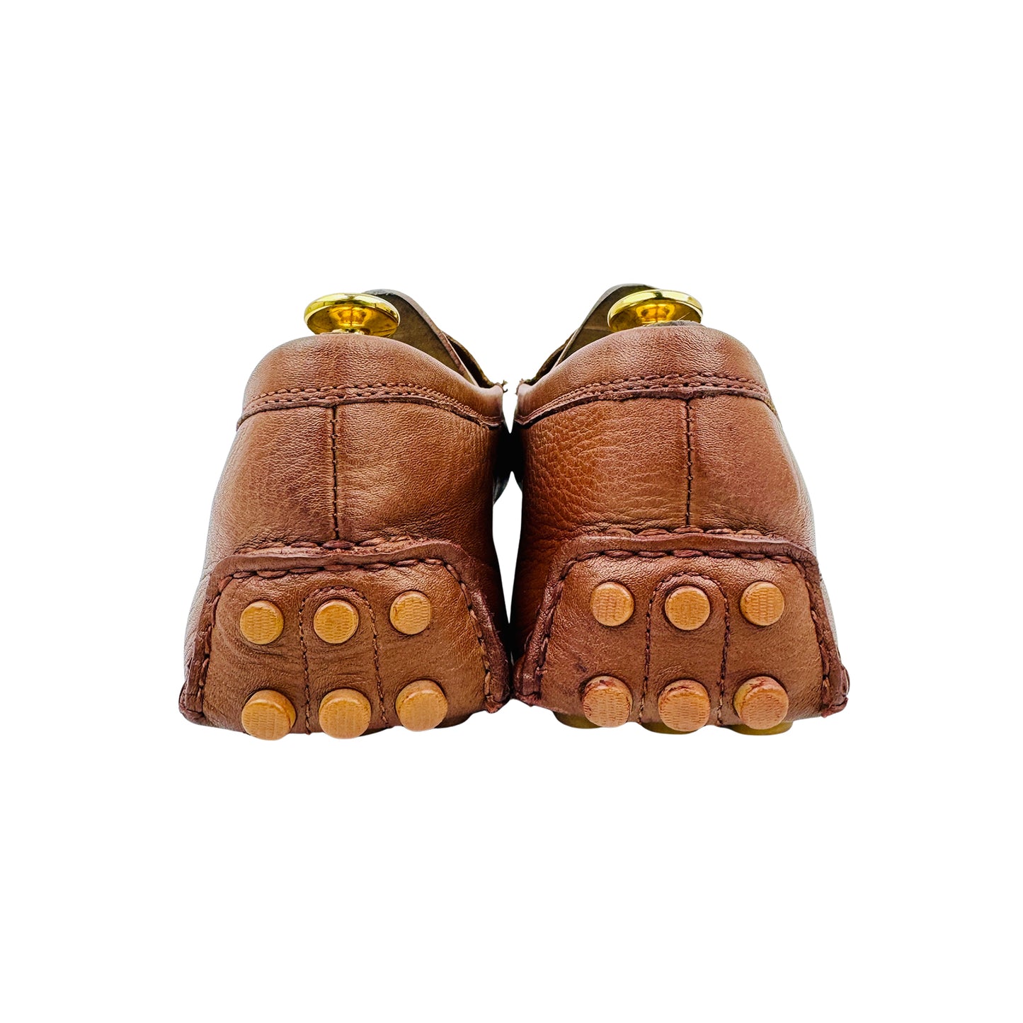 Coach New York Cognac Brown Leather Driving Loafers (Size 42.5)