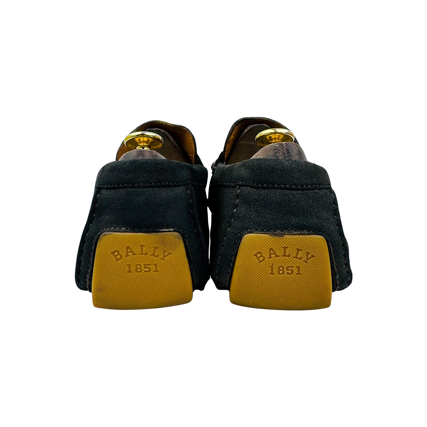 Bally Wabler Black Suede Driving Loafers (Size 43)