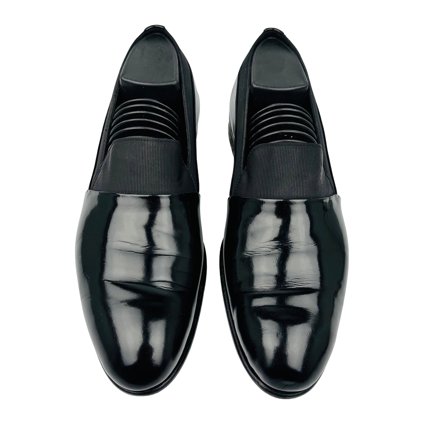 Versace Patent Leather Greca Pattern Heel Loafers (Size 40.5/41)