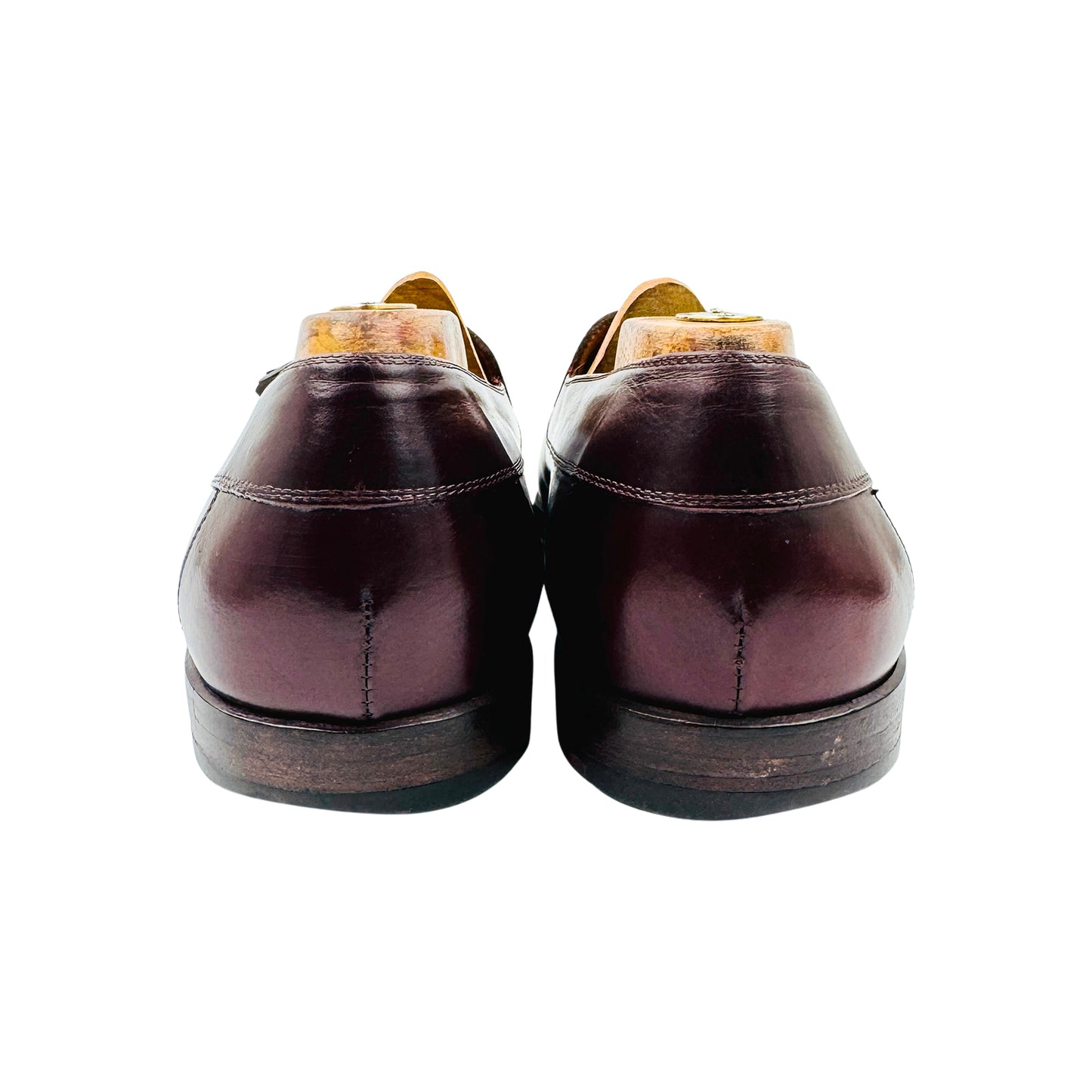 Salvatore Ferragamo Burgundy Leather Tassel Loafers (Size 43)
