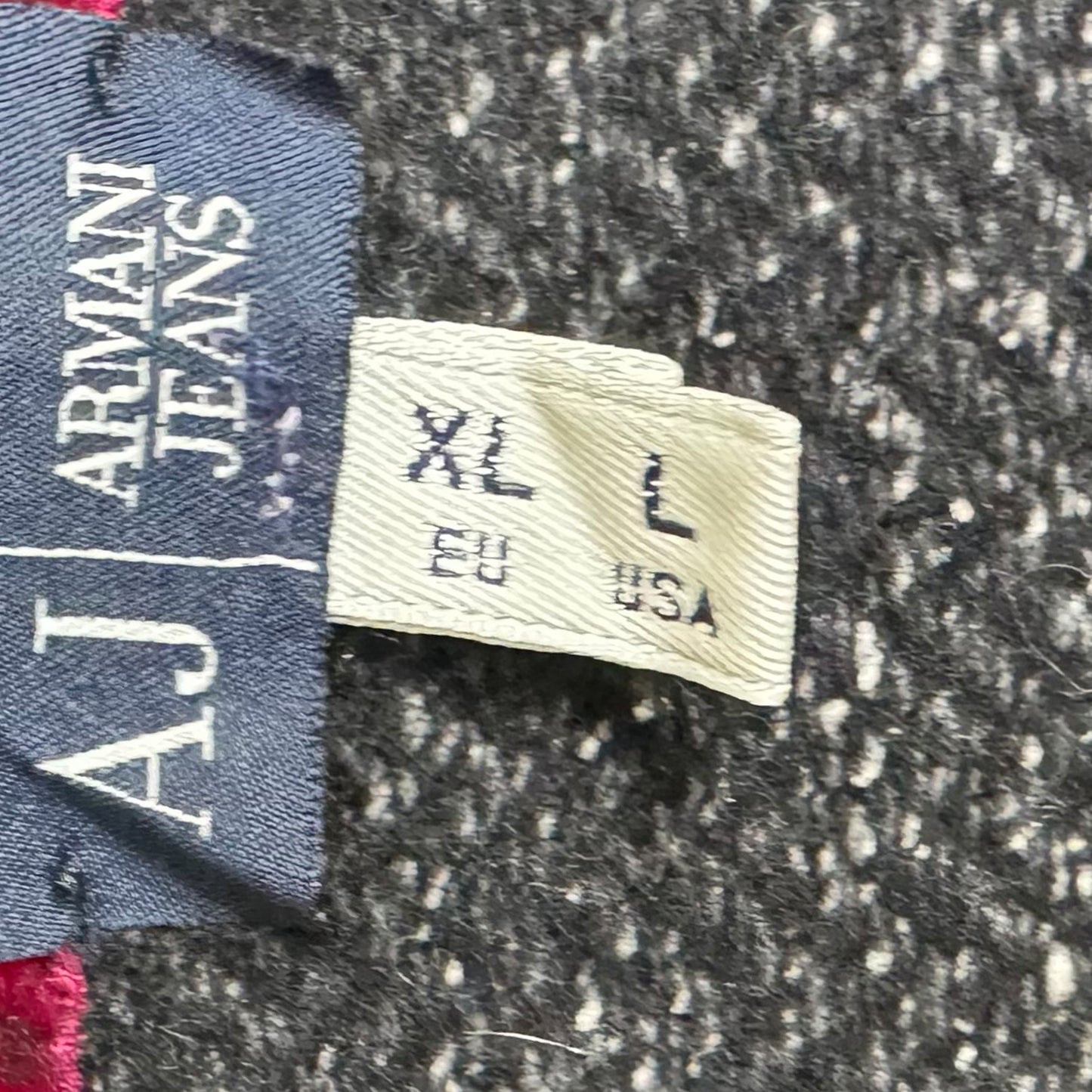 Armani Jeans V-Neck Charcoal Black Sweater (Size Small)