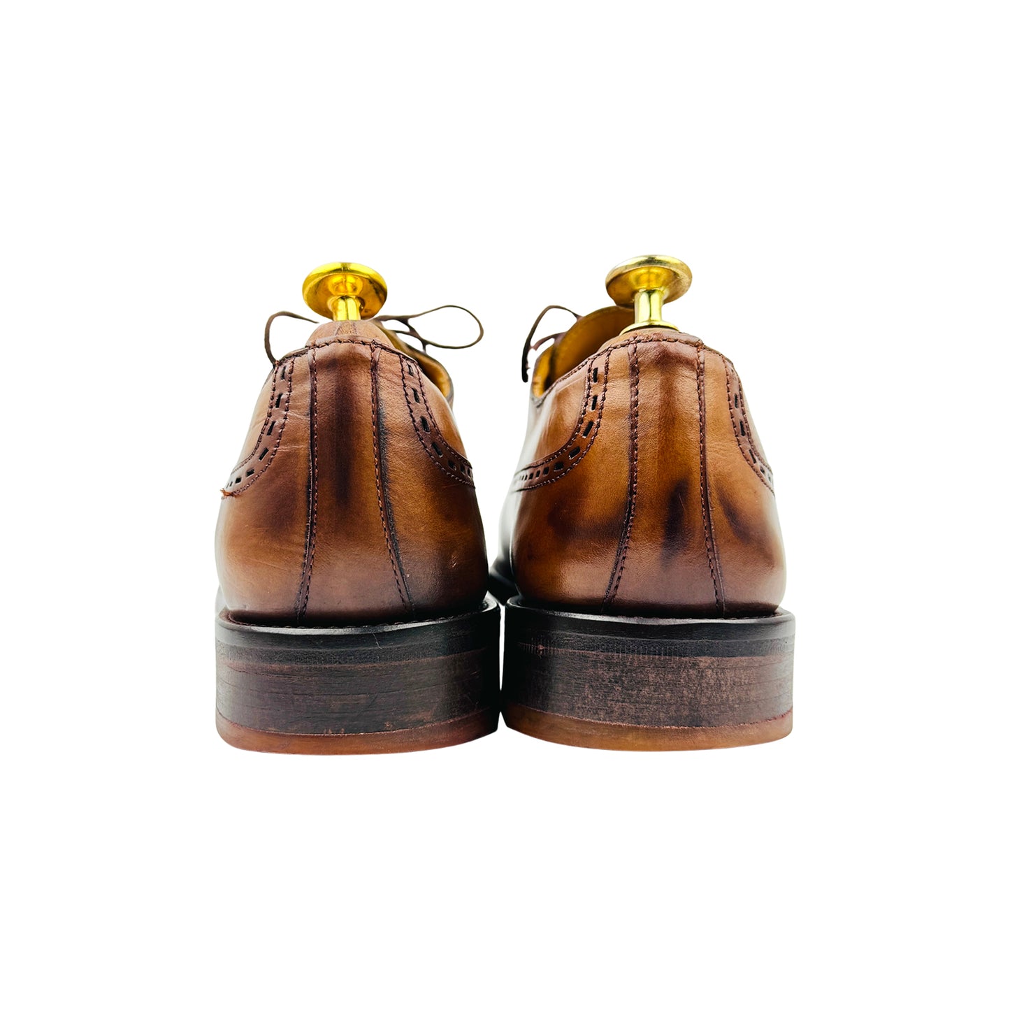 Mezlan Men's Cognac Brown Leather Oxfords (Size 43)