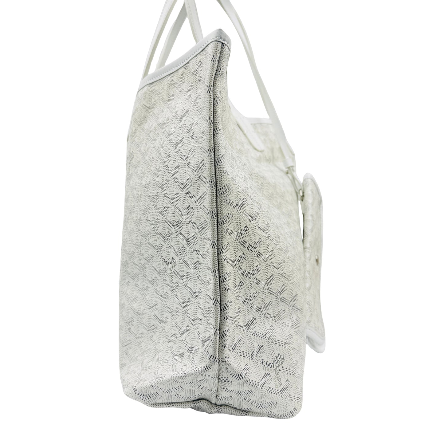 Goyard Saint Louis White Goyardine Canvas Tote Bag