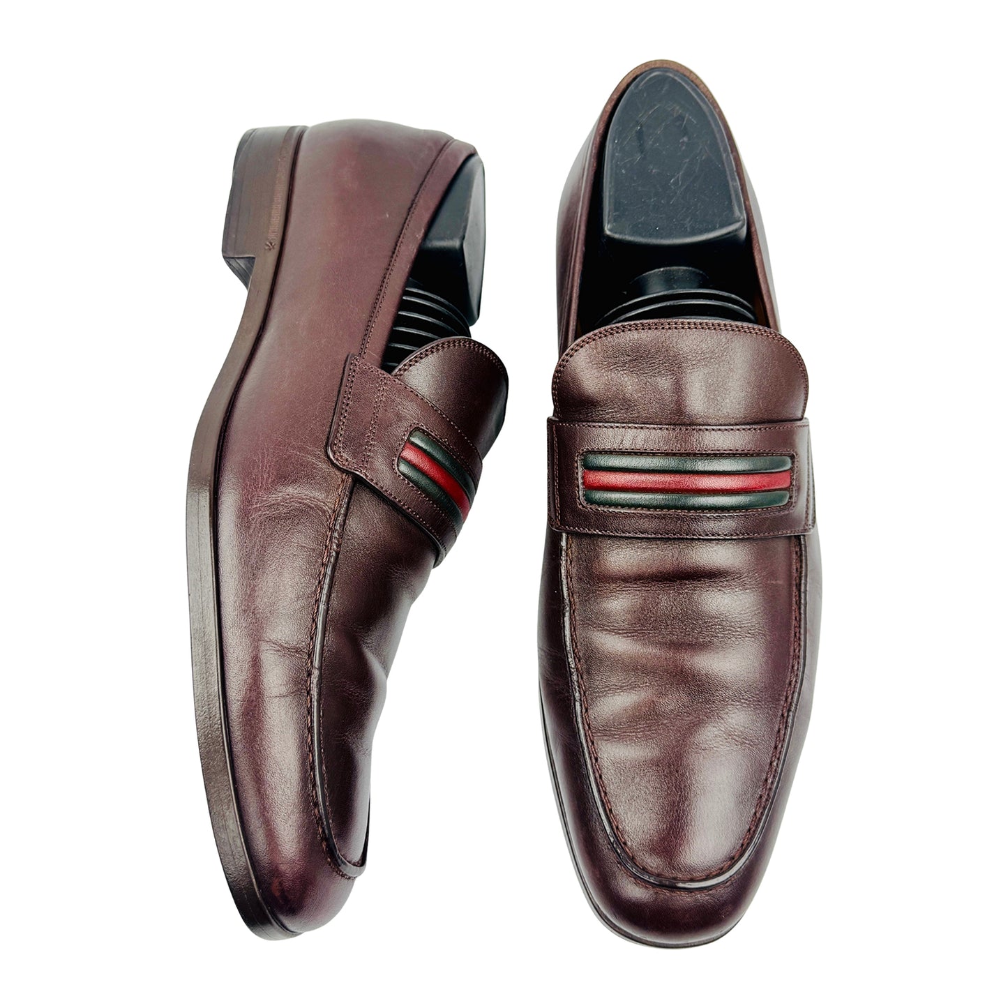 Gucci Men's Brown Leather Loafers (Size 39)