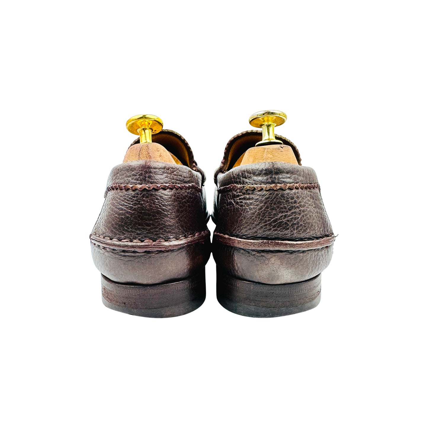 Gucci Men's Bamboo Leather Horsebit Loafers (Size 42.5)