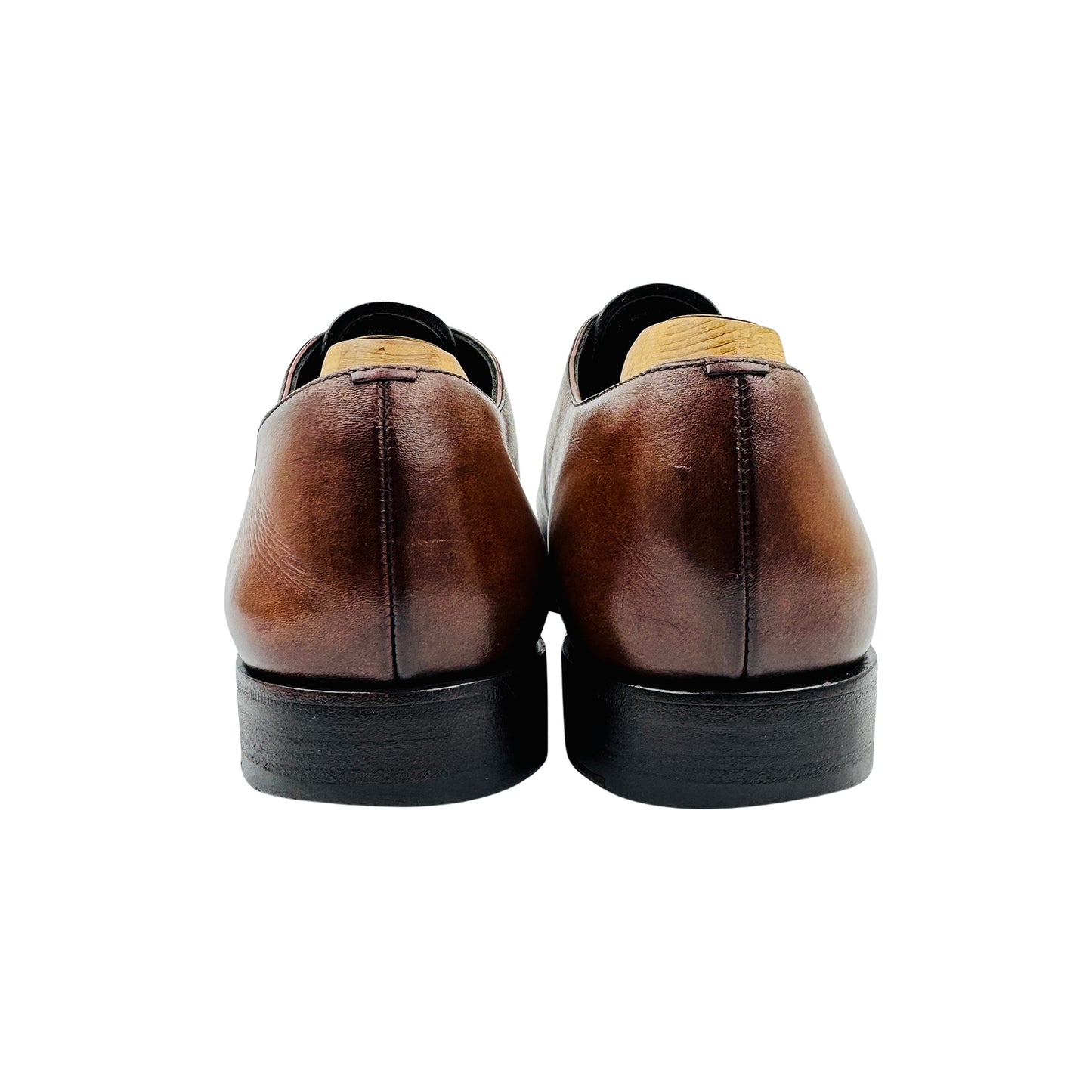 Berluti Alessandro Scritto Brown Leather Oxfords (Size 41)