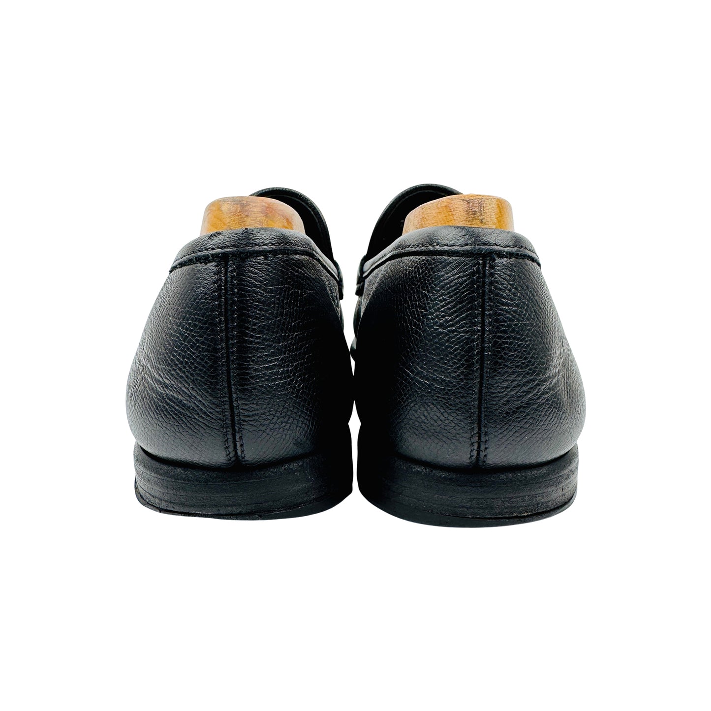 Salvatore Ferragamo Men's Black Gancini Bit Loafers (Size 42.5)