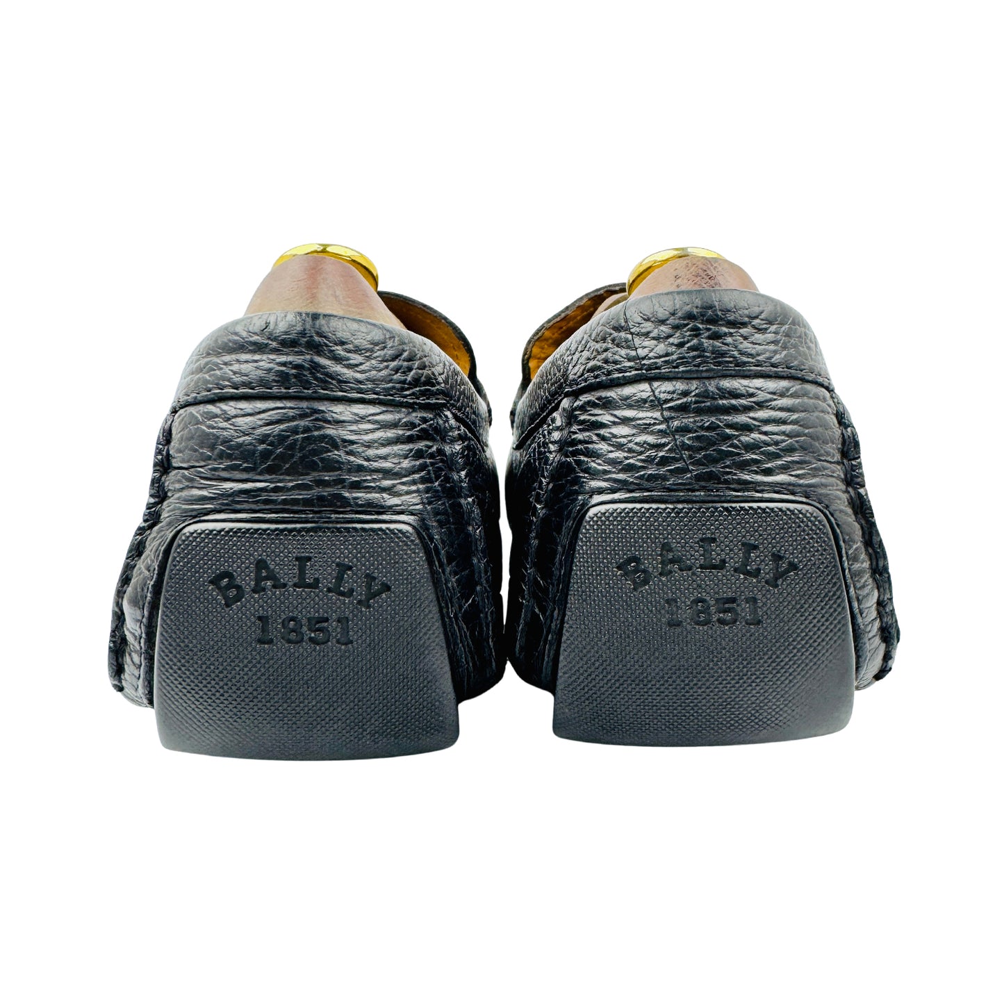 Bally Wabler Black Grained Leather Loafers (Size 42.5/43)