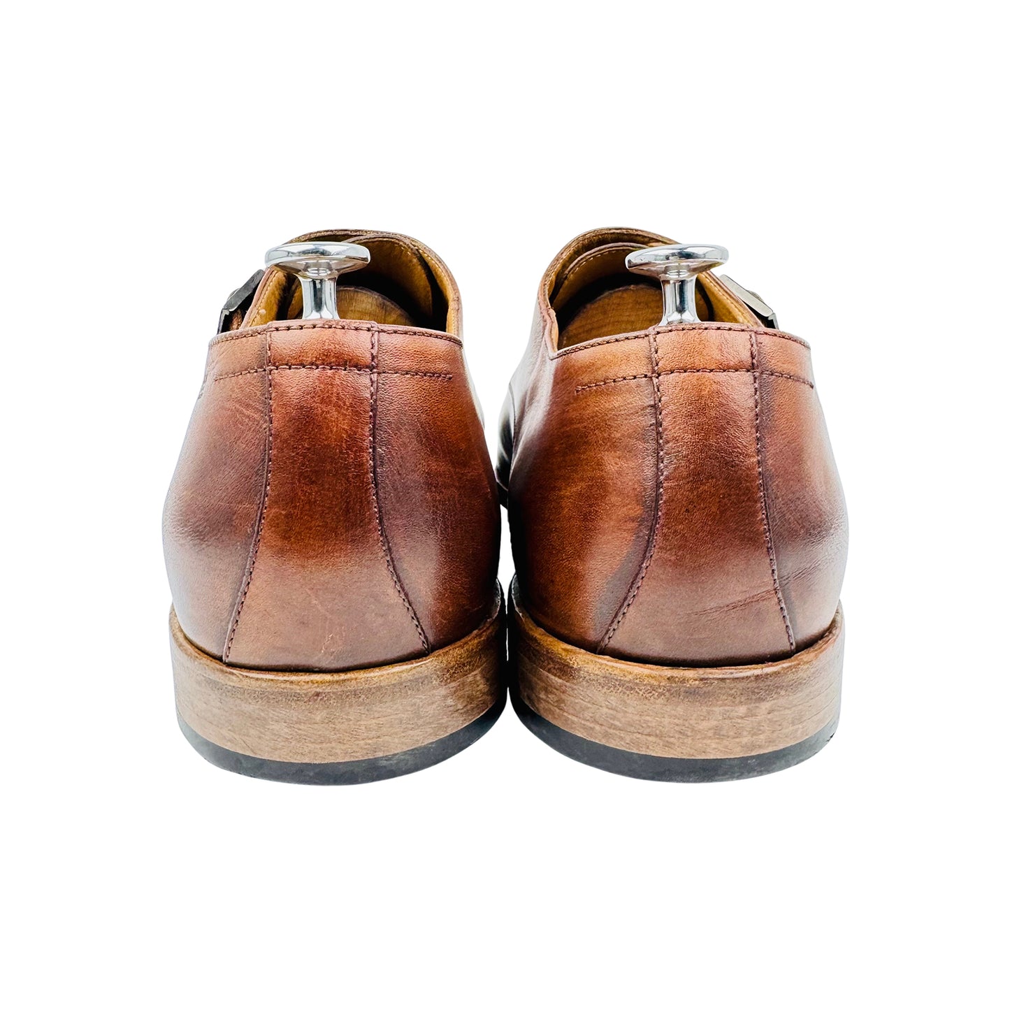 Hugo Boss Men's Brown Monk Strap Leather Shoes (Size 44/44.5)