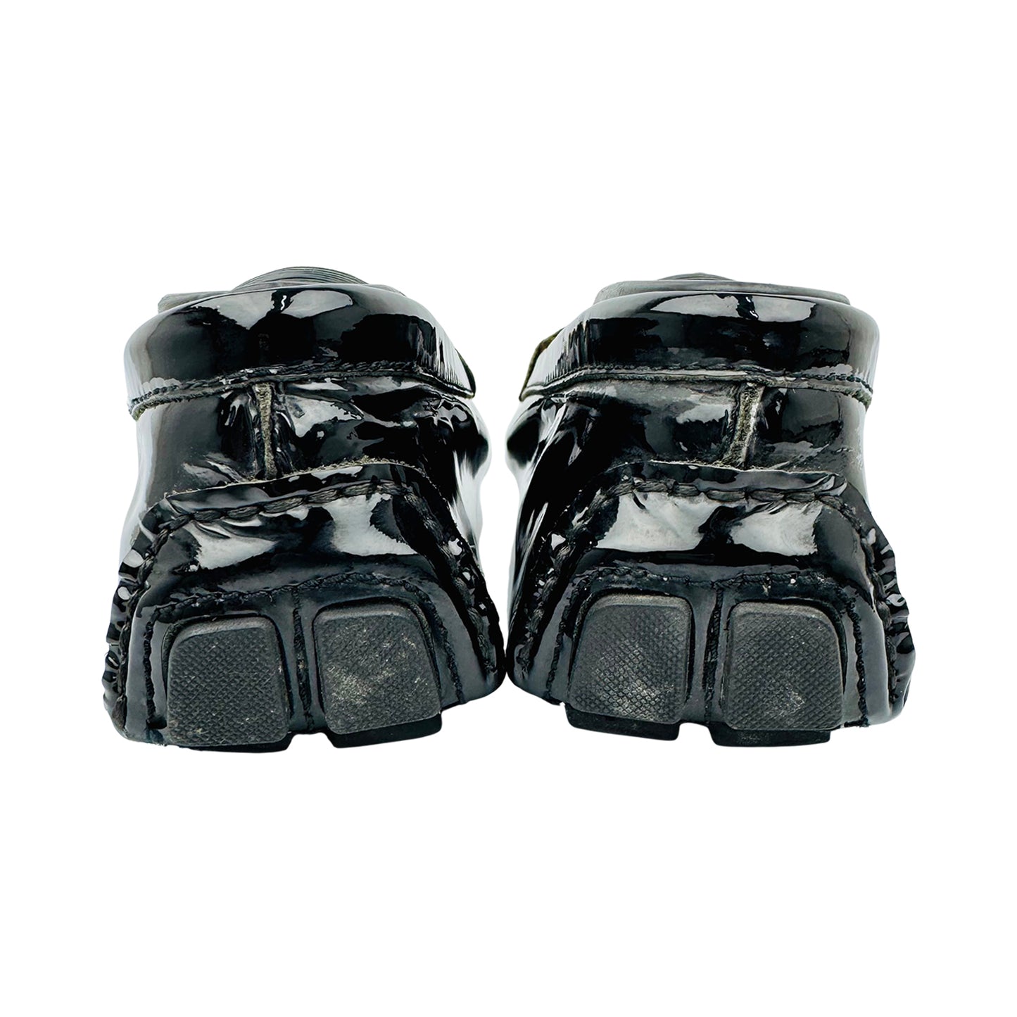 Louis Vuitton Women's Black Patent Leather Loafers (Size 37/37.5)