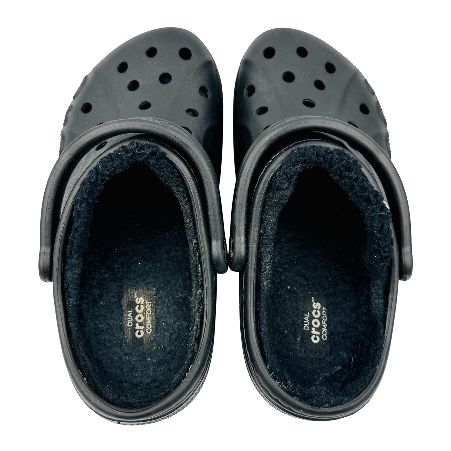 Crocs Unisex Baya Lined Black Clogs (Size 38)