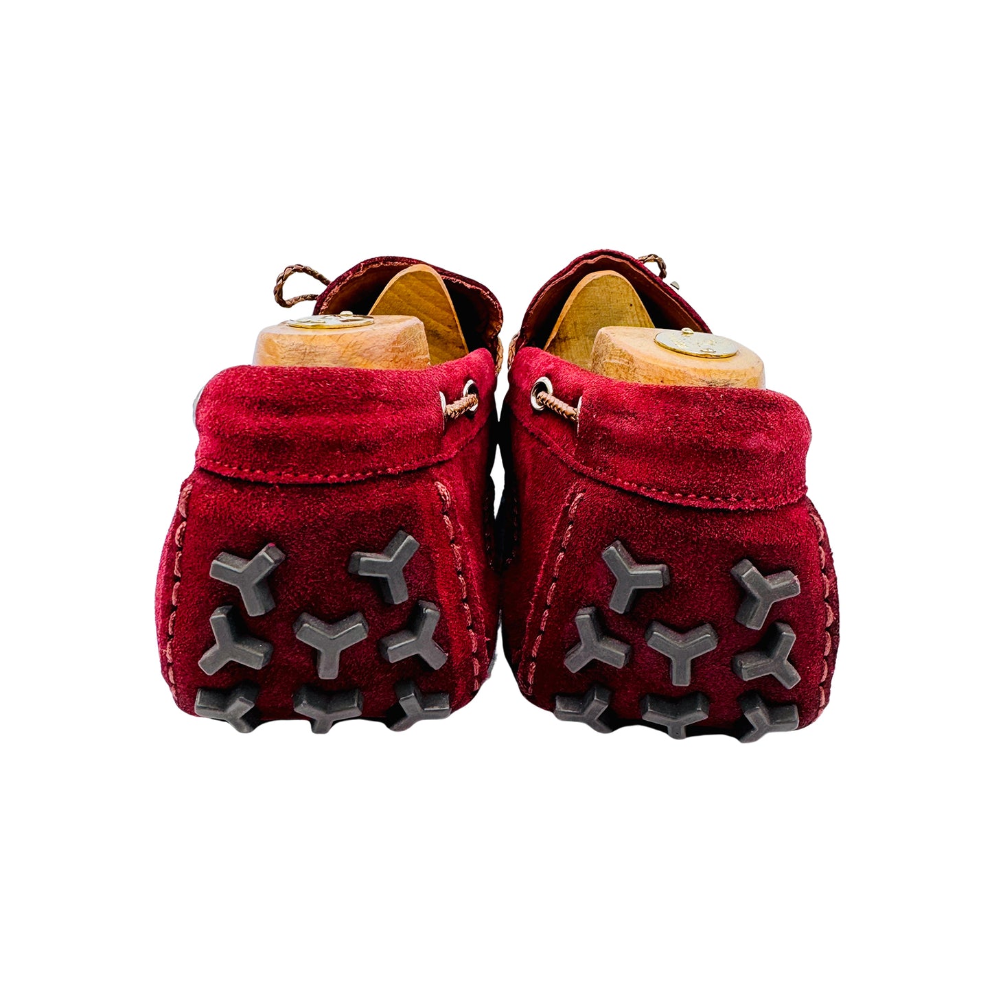 Bally Red Weilon Suede Driver Loafers (Size 44)