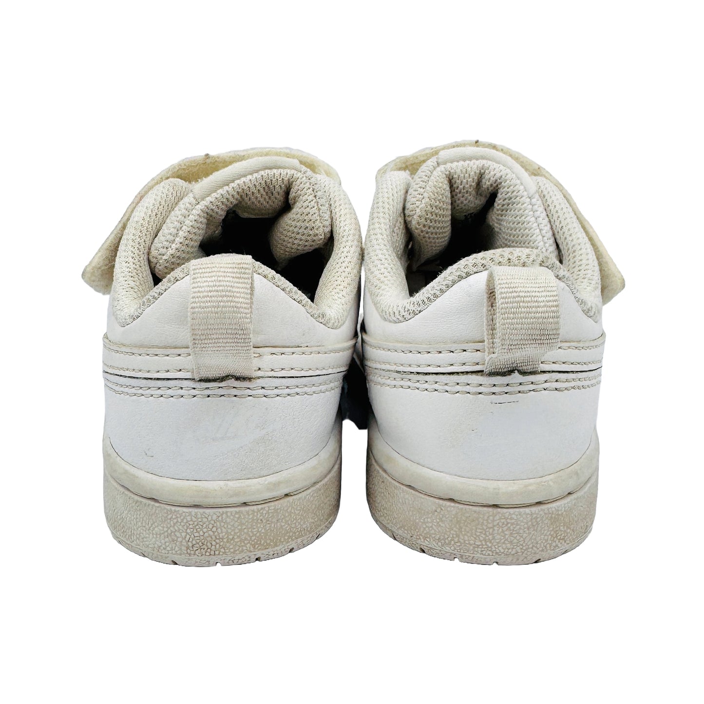 Back Side image of Nike Kid's Court Borough Low 2 Shoes (Size 28) - BQ5451-100