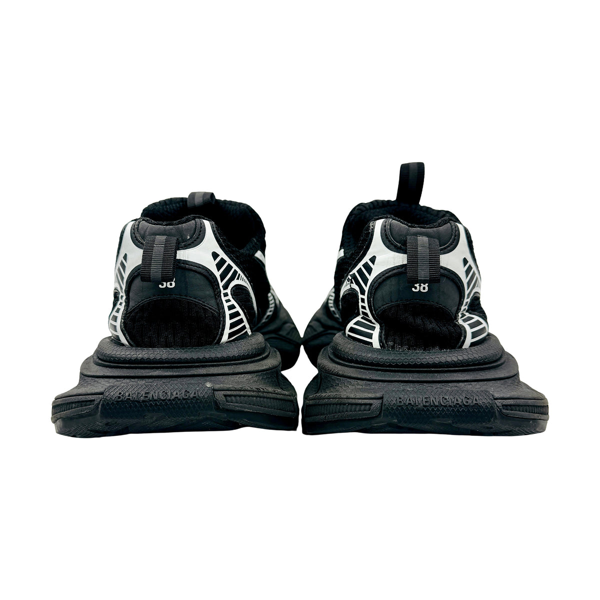 Balenciaga 3XL 'Black Silver White' Shoes (Size 38)