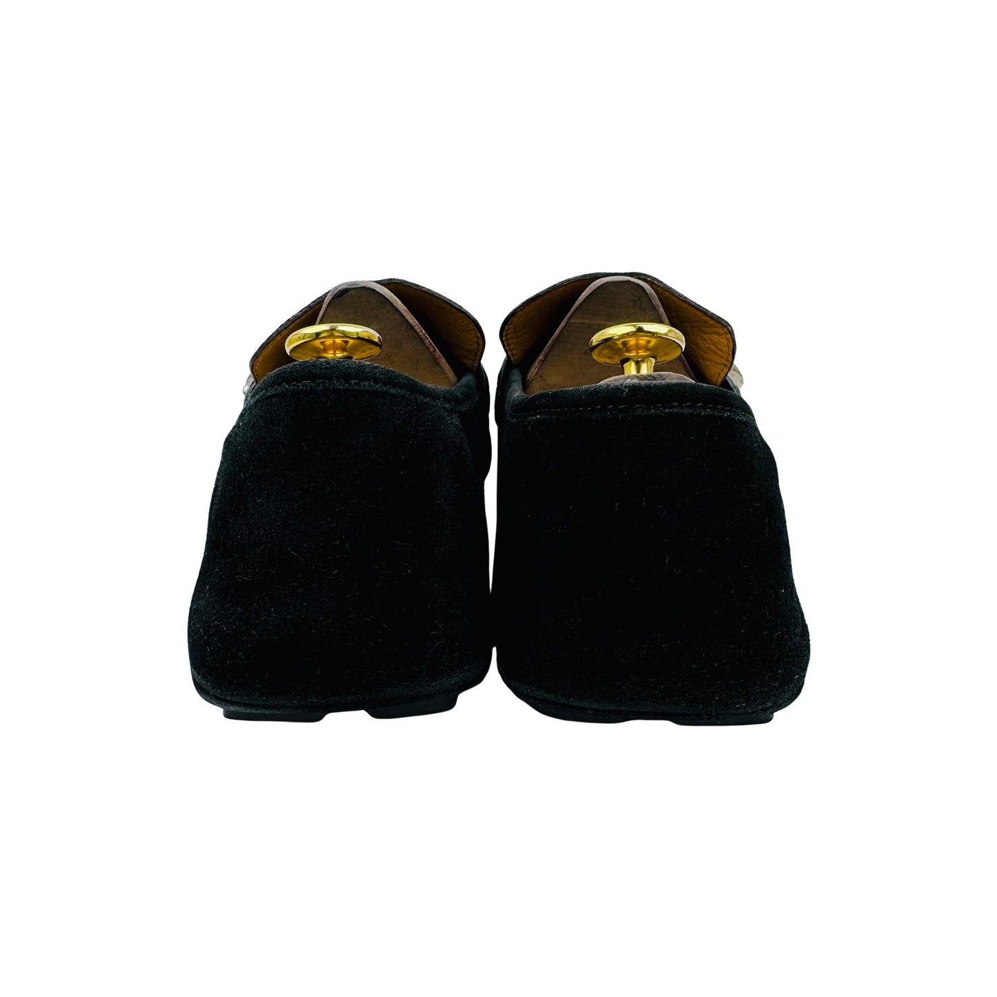 Gucci Men's Interlocking G Black Suede Loafers (Size 44/44.5)