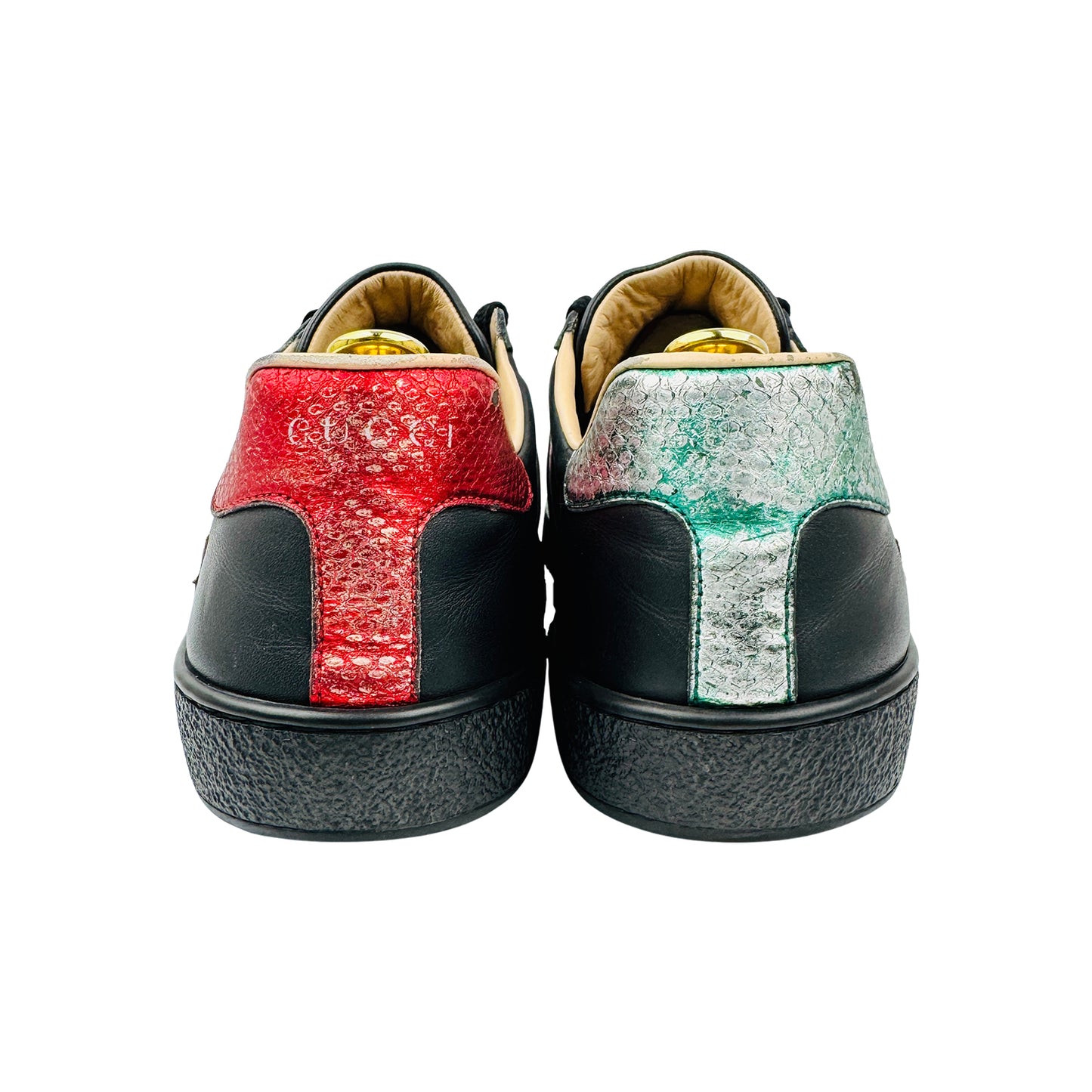 Gucci Ace Flame Black Leather Sneakers (Size 42.5) - 447024