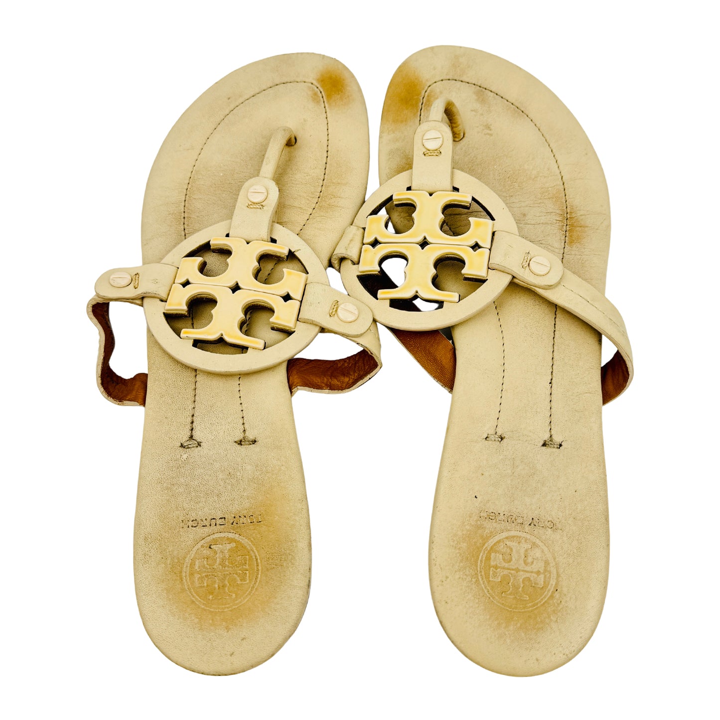 Tory Burch Miller Beige Sandal Slippers (Size 39) - 51158688