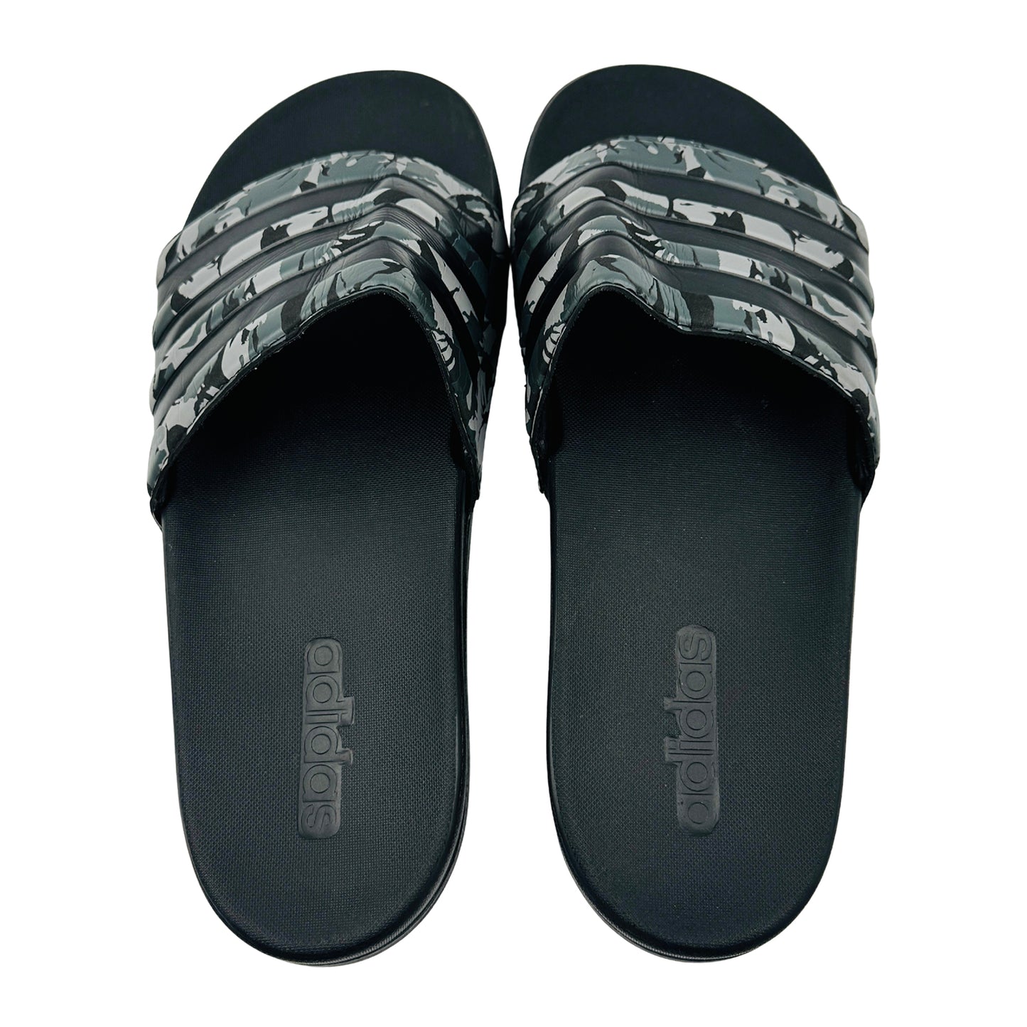 Adidas Men's Adilette 'Grey Camo' Slides (Size 44.5) - FZ1755