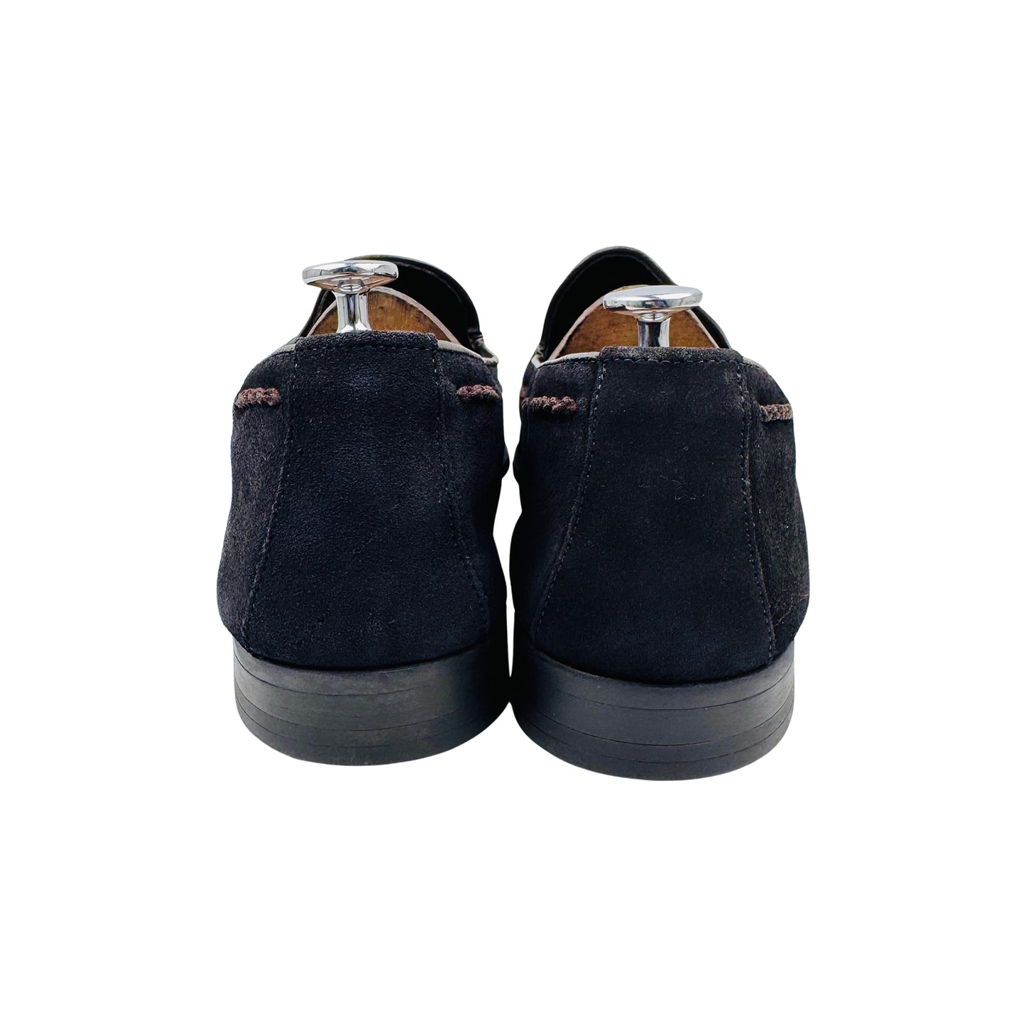 Zara Men's Dark Navy Suede Tassel Loafers (Size 46)