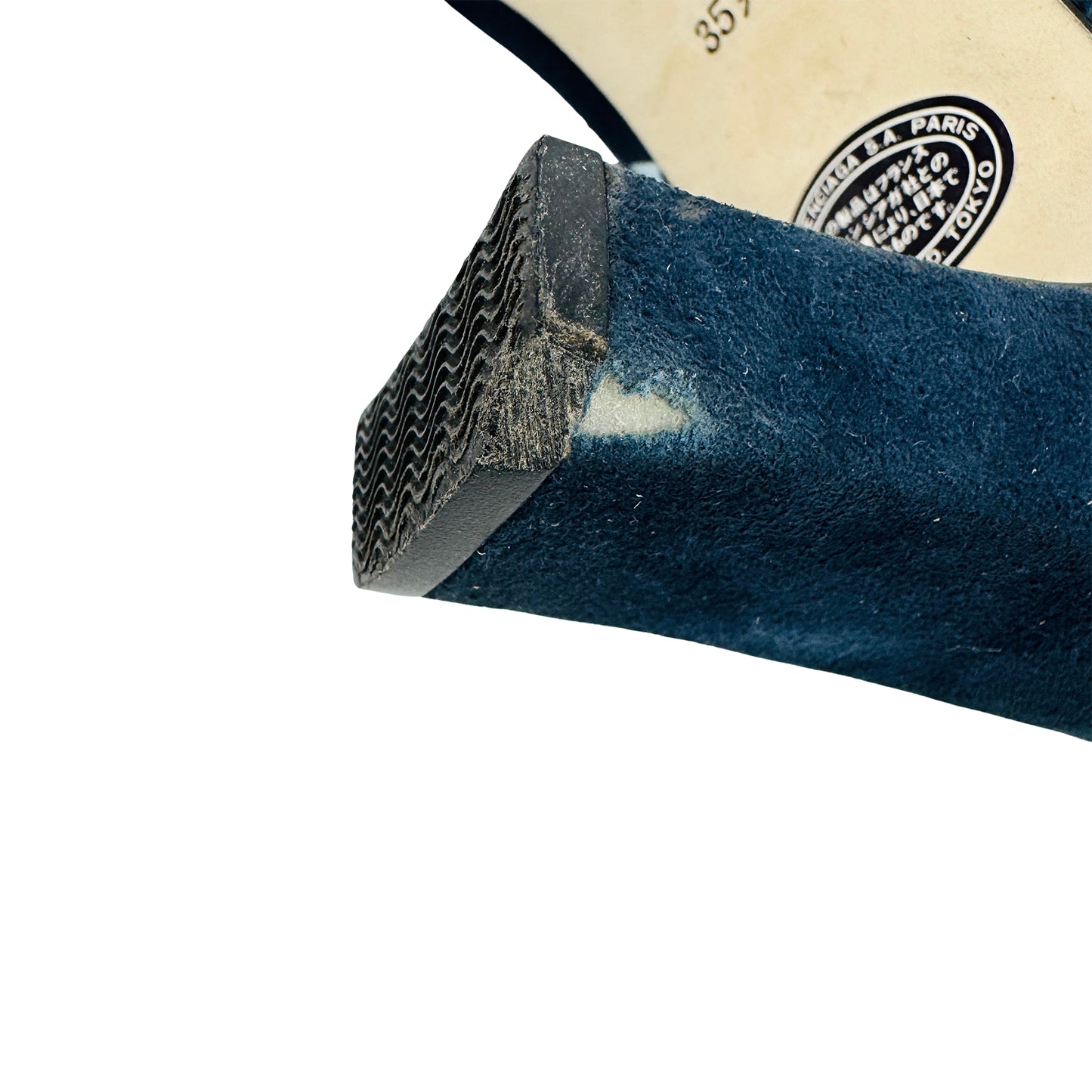 Balenciaga Women's Blue Suede Heels (Size 35.5)