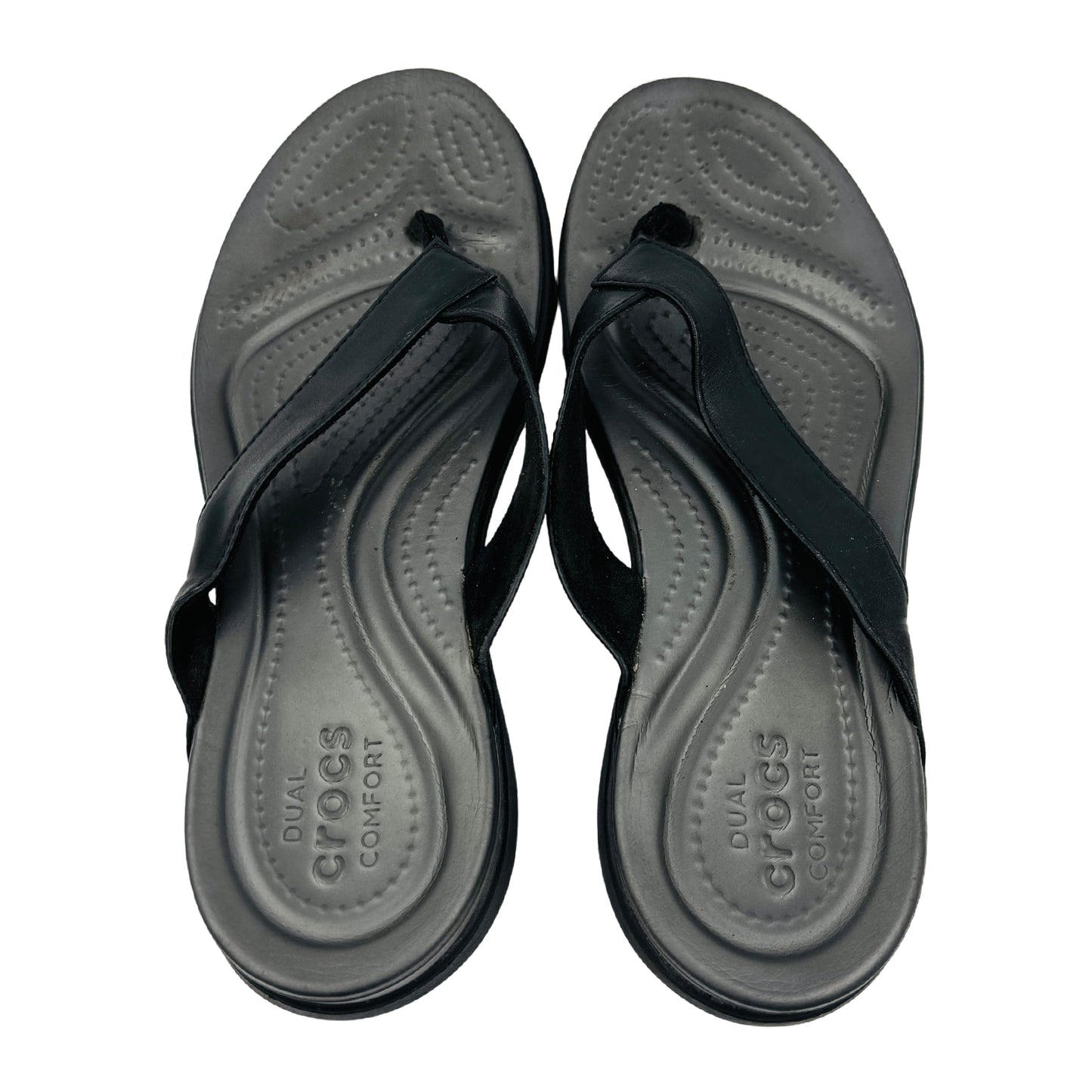 Crocs Capri V Black Foam Slippers (Size 39/39.5)