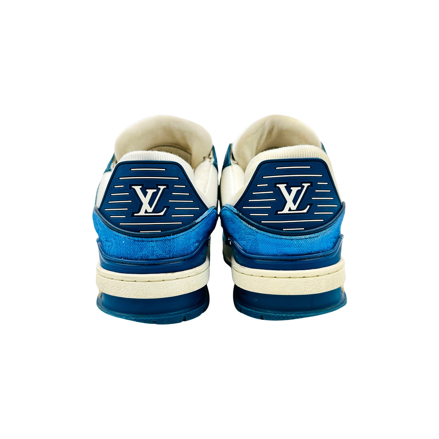 Louis Vuitton LV Trainer Monogram Denim Sneakers (Size 42.5) - 1A9JGT