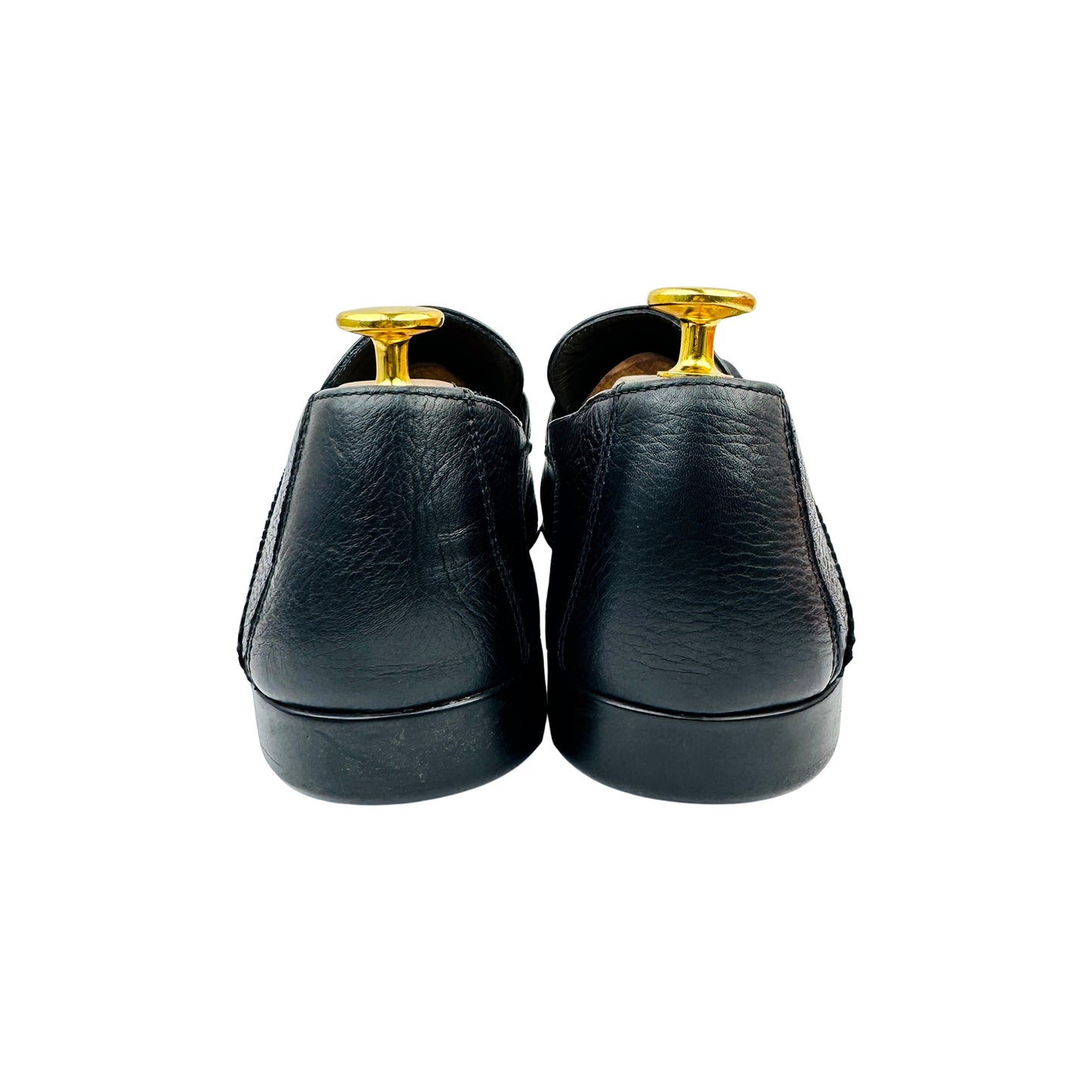 Moreschi Black Leather Logo Bit Loafers (Size 41)