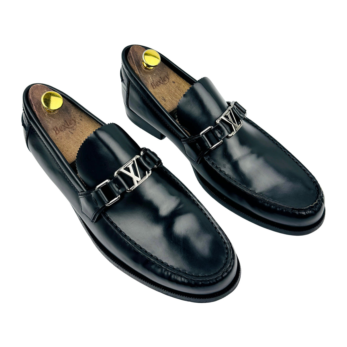 Louis Vuitton Major Black Leather Loafers (Size 43/43.5)
