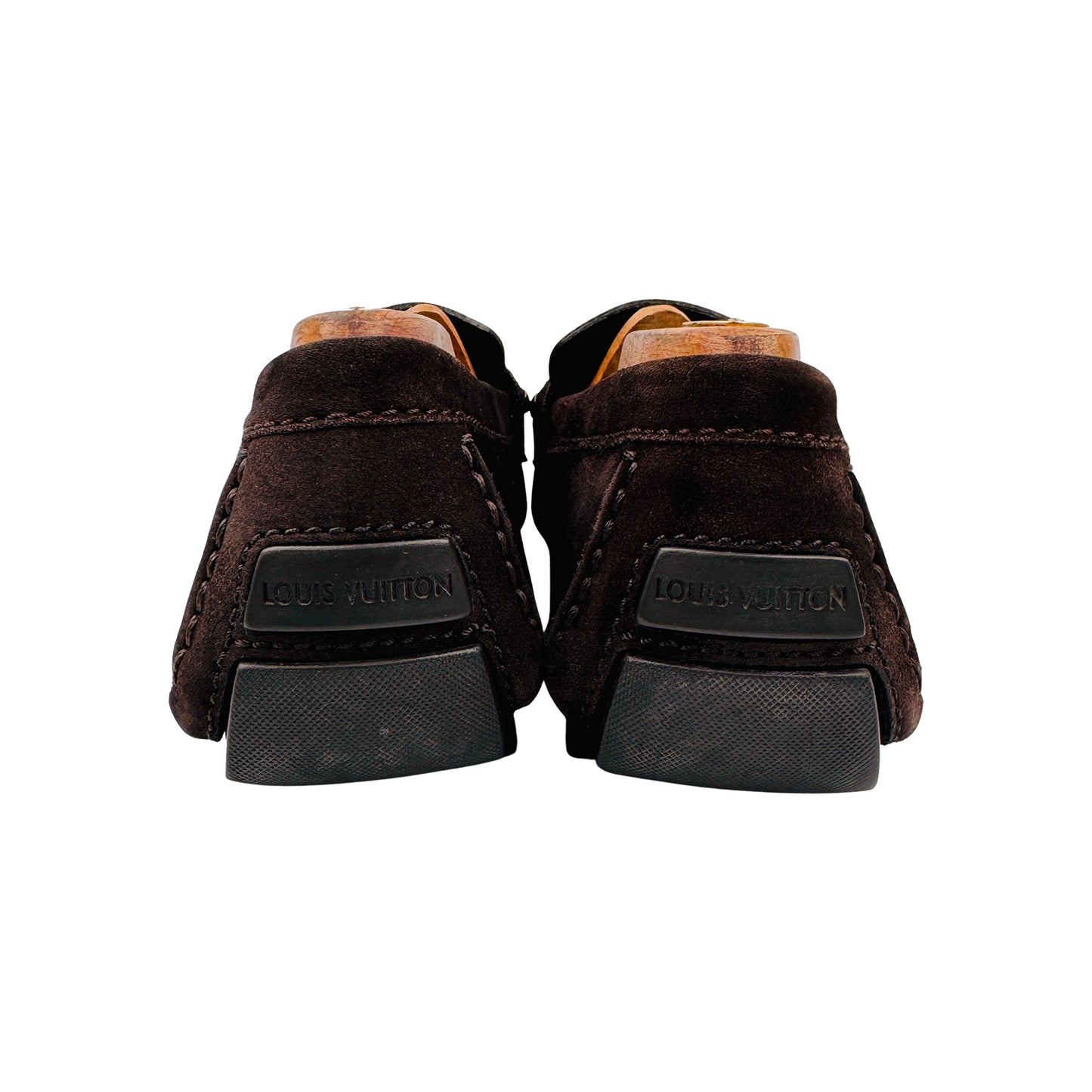 Louis Vuitton Monte Carlo Dark Brown Suede Loafers (Size 42.5)