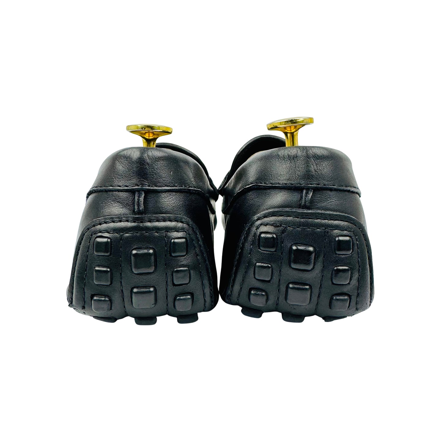 Gucci Men's Black Leather Interlocking G Loafers (Size 41.5)