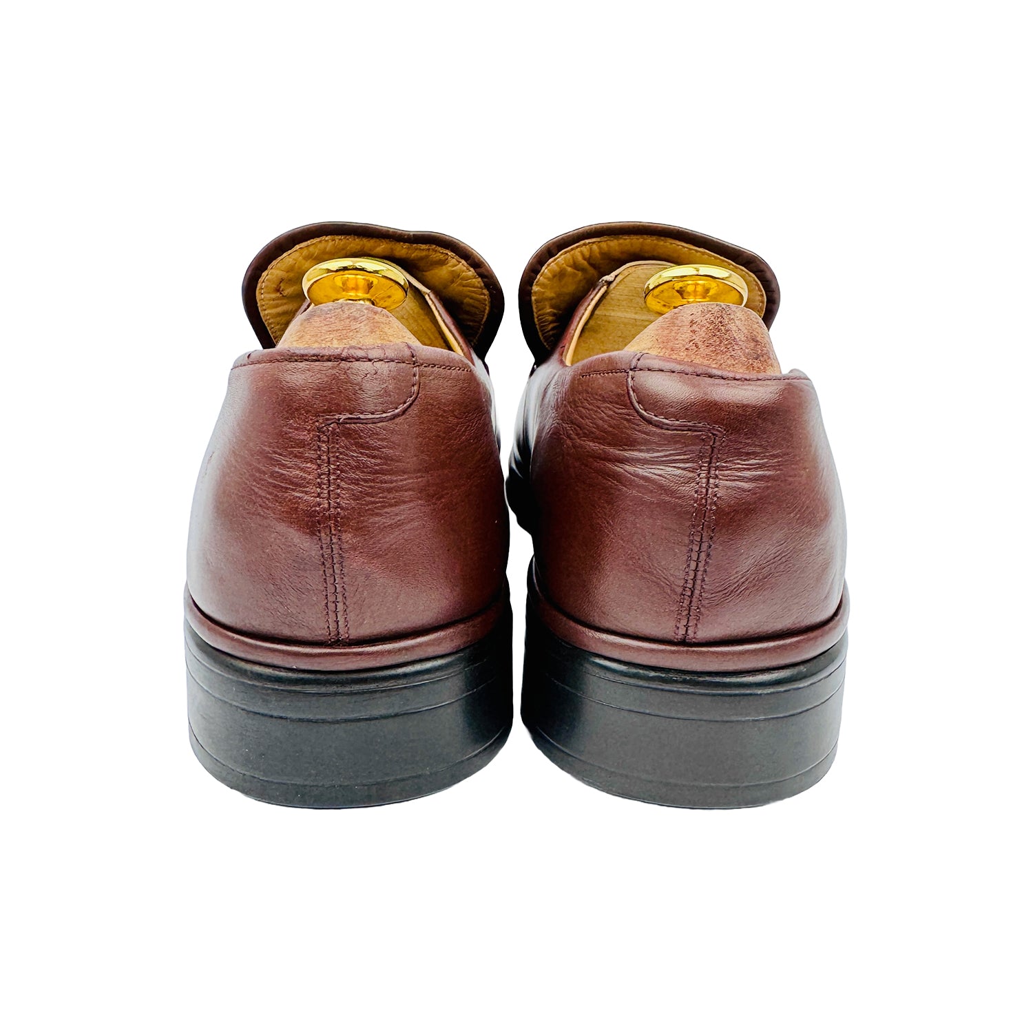 Back Side image of Bally Men's Brown Nexaro Calfskin Leather Loafers (Size 42/42.5)