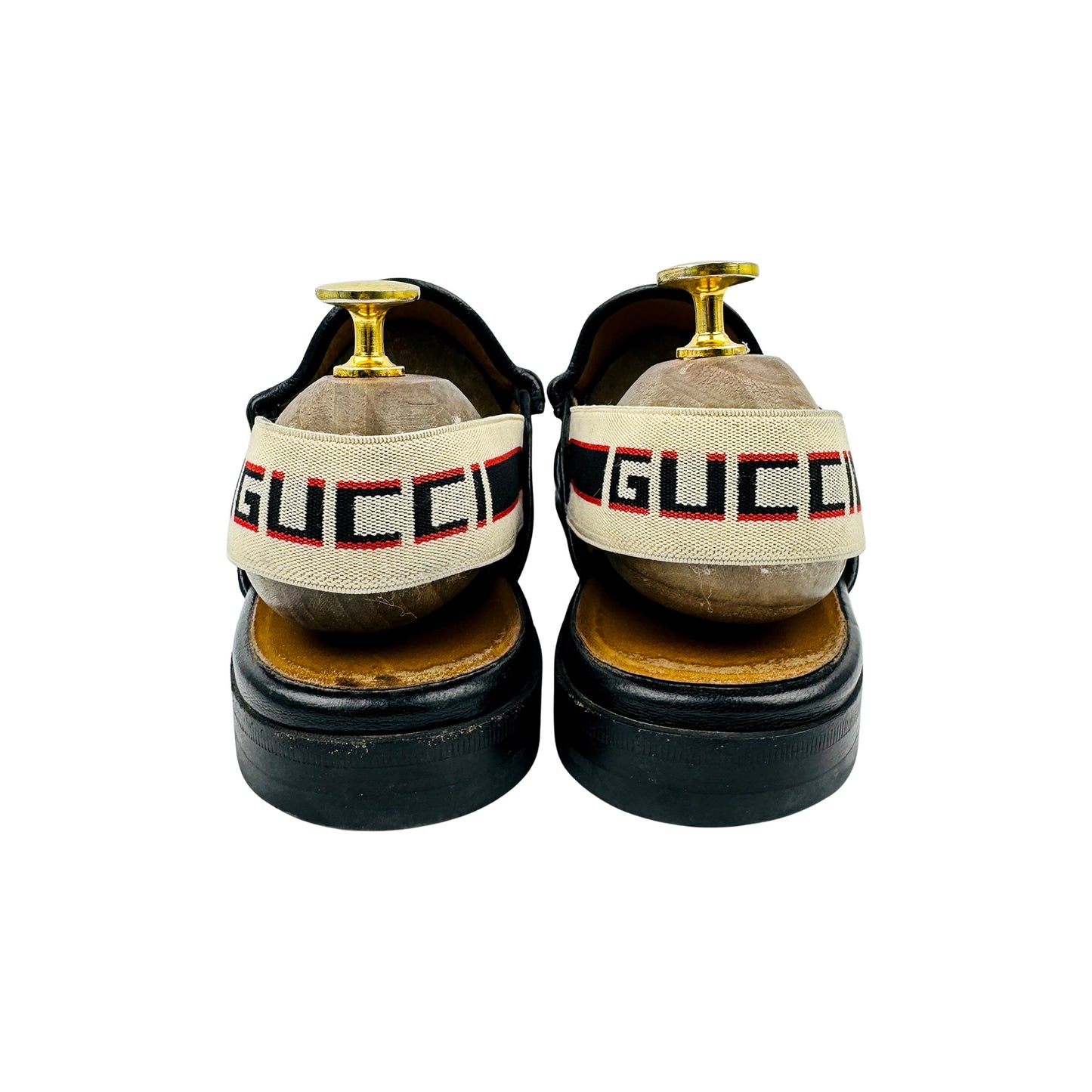 Gucci Leather Horsebit Slingback Slippers (Size 43.5) - 523406