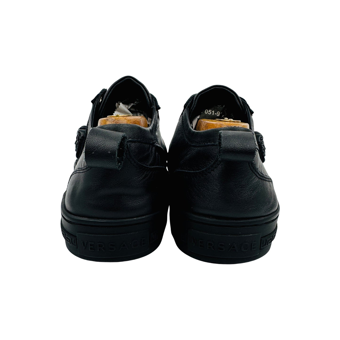 Versace Men's Medusa Black Leather Sneakers (Size 43)