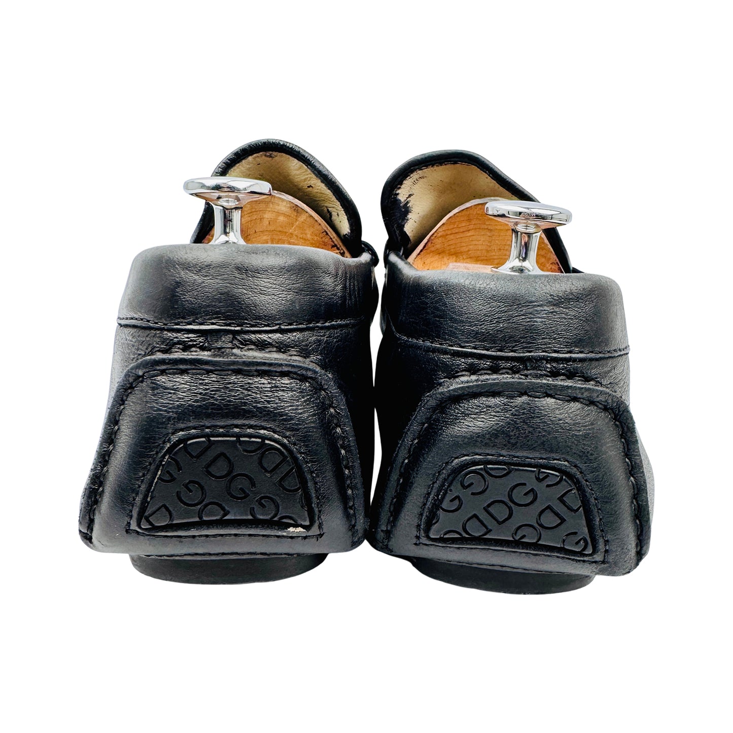 Dolce & Gabbana Men's Black Leather Loafers (Size 46/46.5)