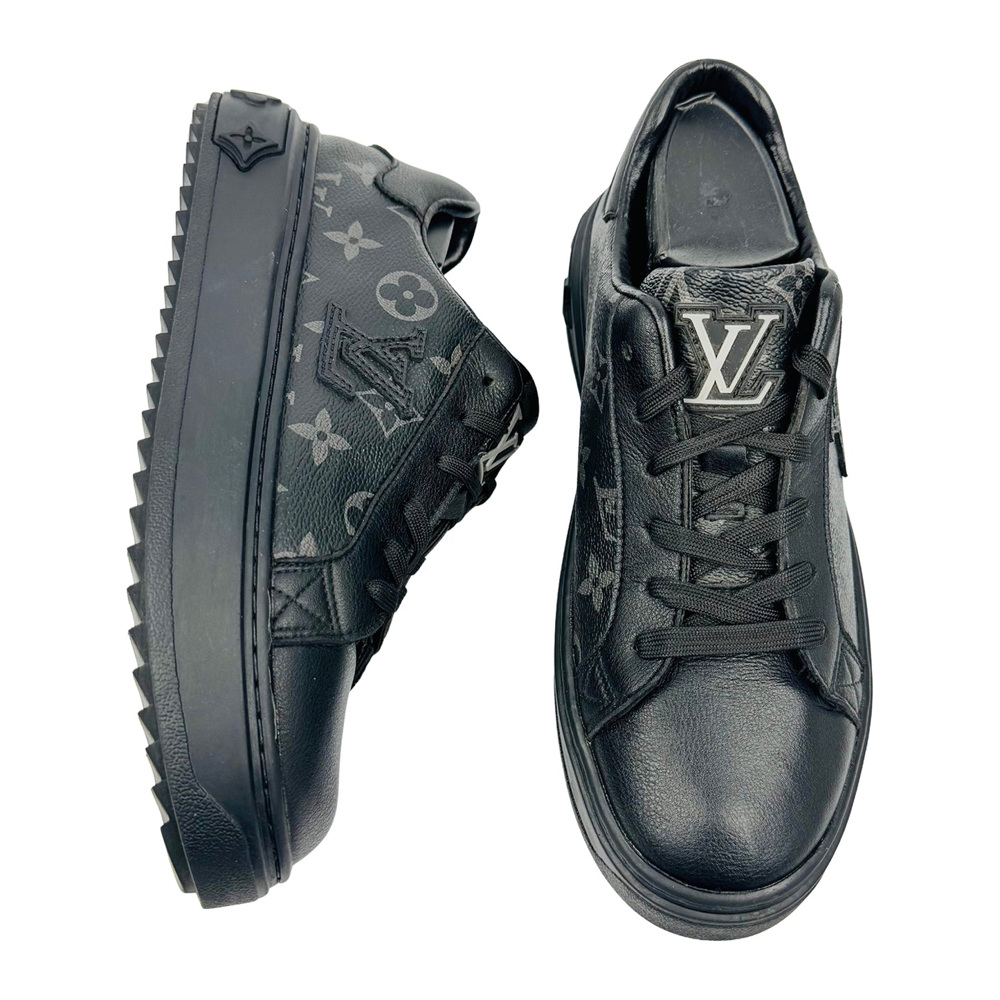 Louis Vuitton Men's Black Sneakers (Size 40)