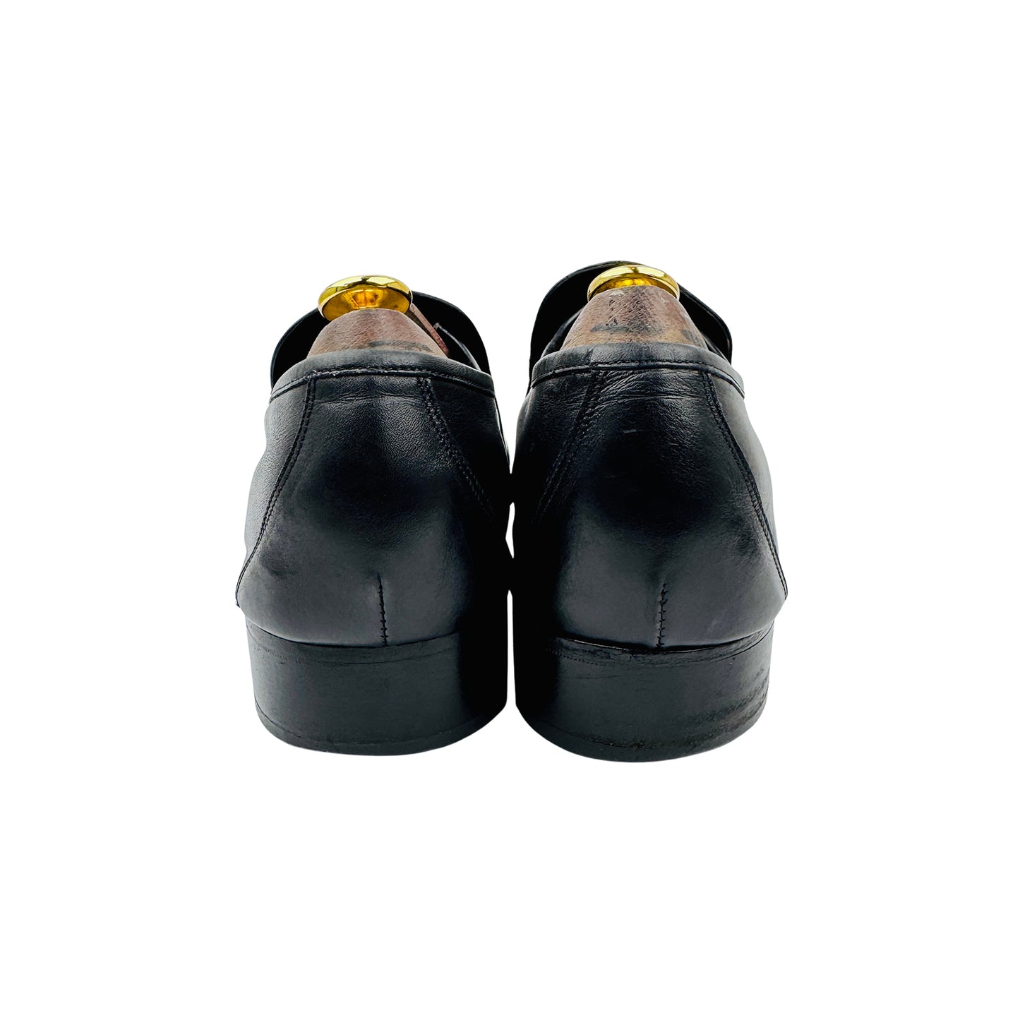 Christian Dior Men's Black Leather Loafers (Size 44)