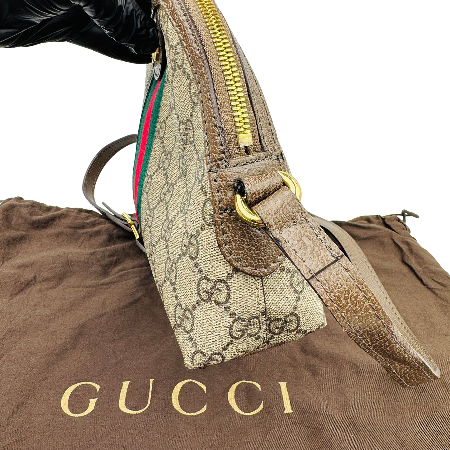 Gucci GG Supreme Ophidia Dome Crossbody Bag - 499621