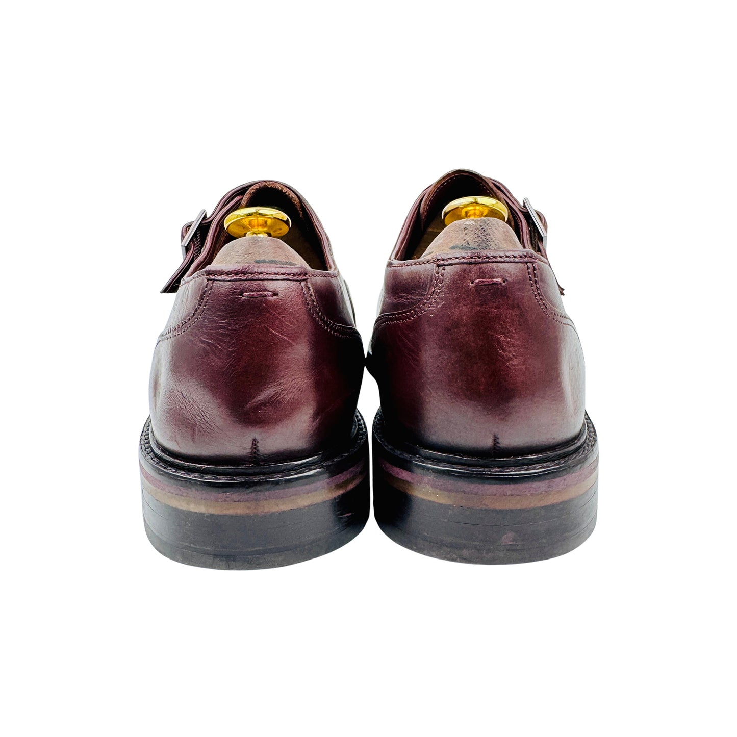 Ted Baker Men's Brown Leather Monk Strap Shoes (Size 42)