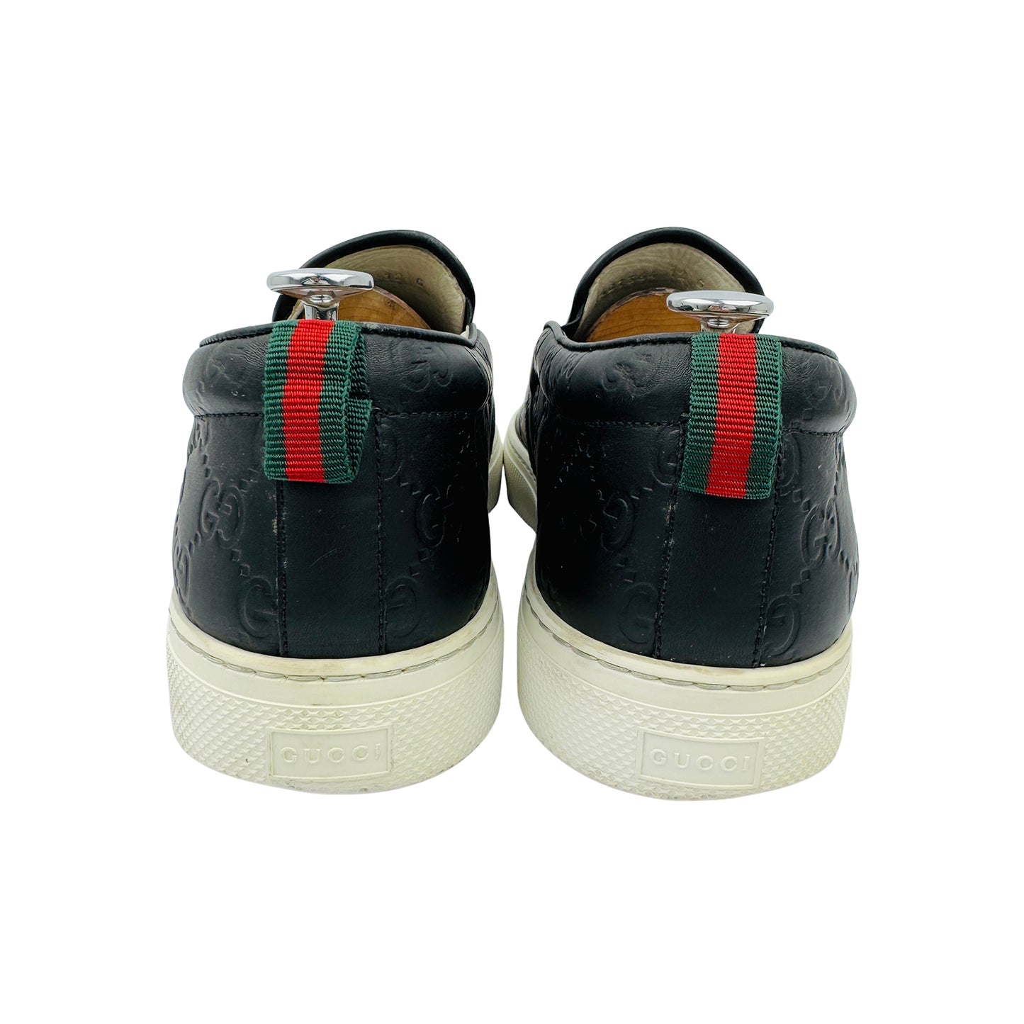 Gucci GG Signature Black Slipon Shoes (Size 46.5/47) - 407364