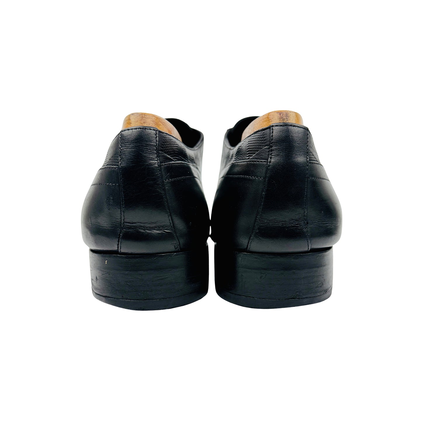 Louis Vuitton District Black Damier Embossed Shoes (Size 44)