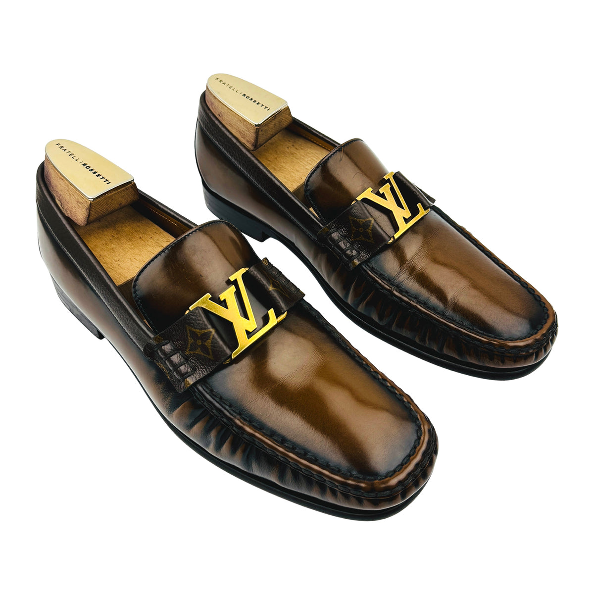 Louis Vuitton Major Burnished Brown Italian Loafers (Size 44.5/45)