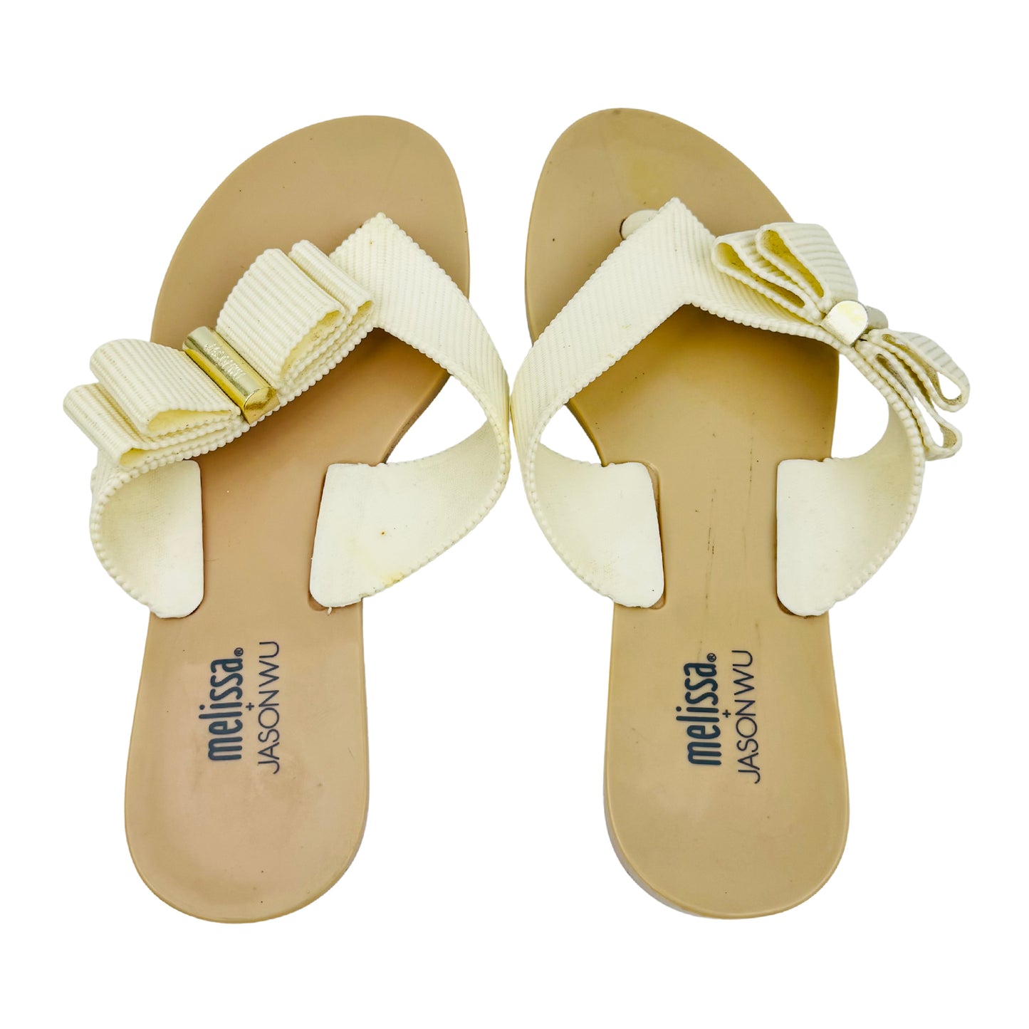 Melissa X Jason Wu Off-White Flip Flops (Size 36)