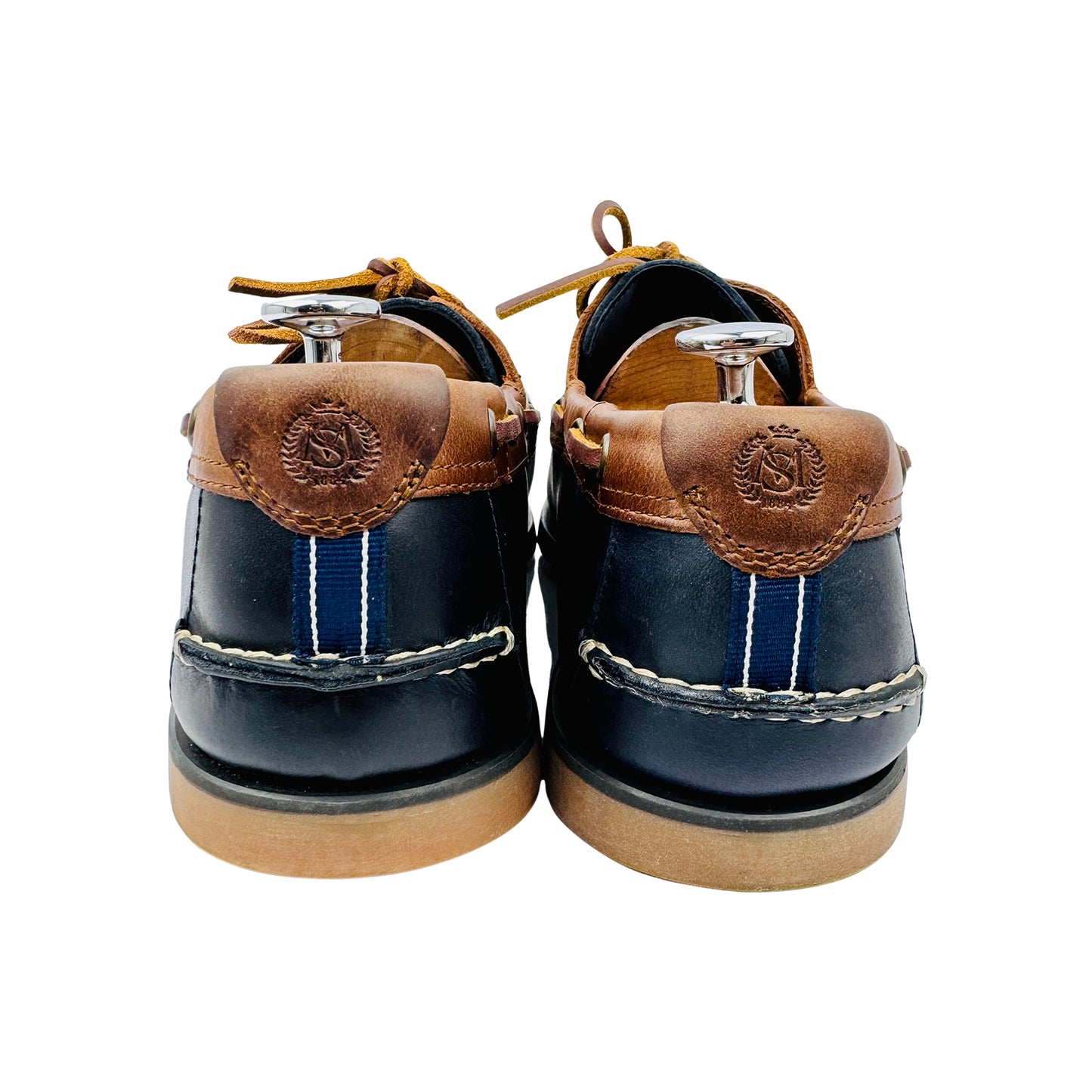 Marks & Spencer Men's Wide Fit Leather Boat Shoes (Size 45.5/46)