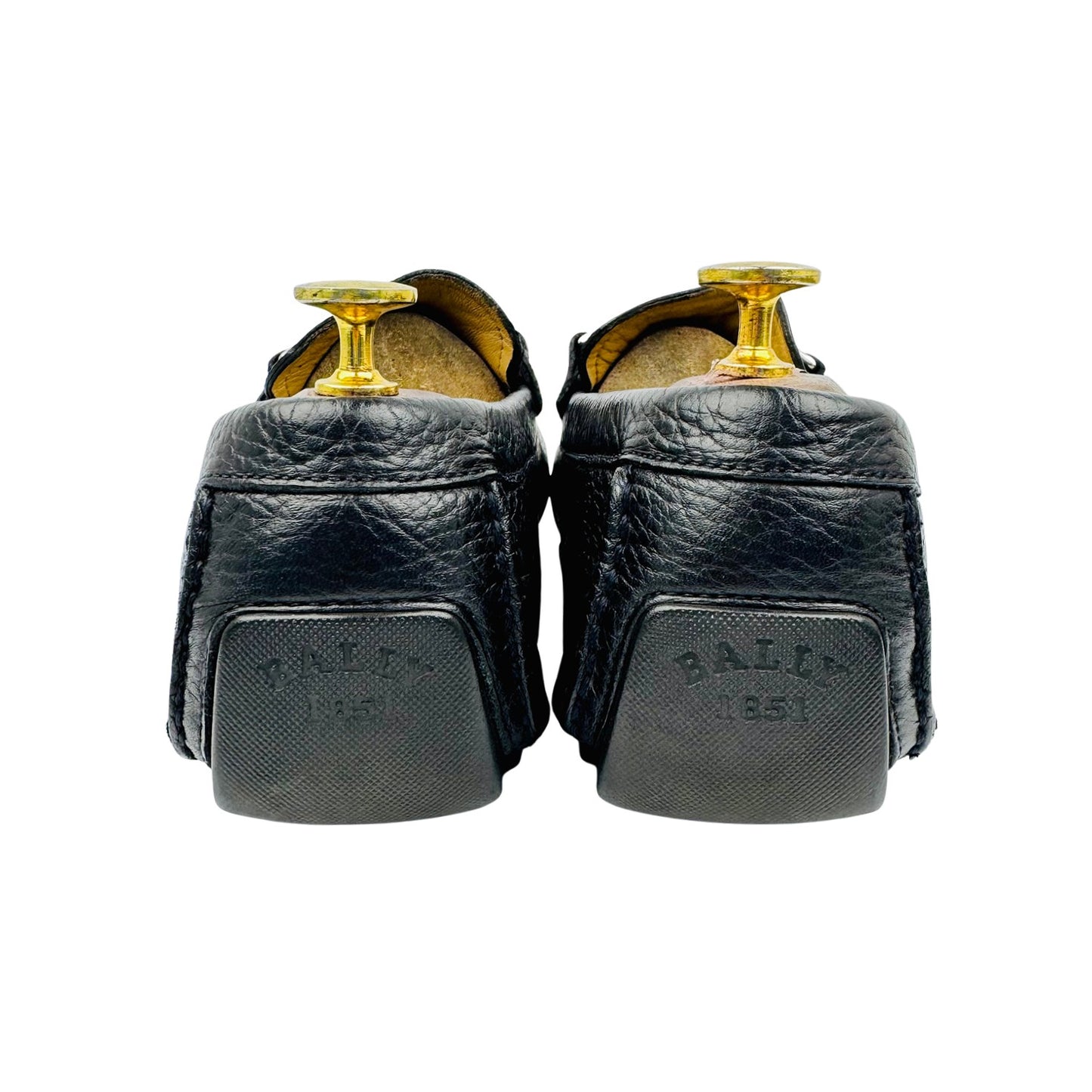 Bally Drulio Black Grained Leather Loafers (Size 42)