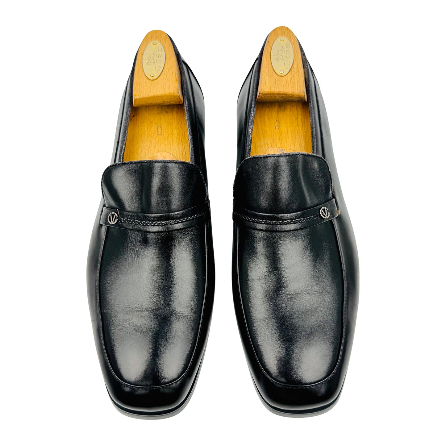 Giovanni Valentino Men's Black Leather Loafers (Size 42)