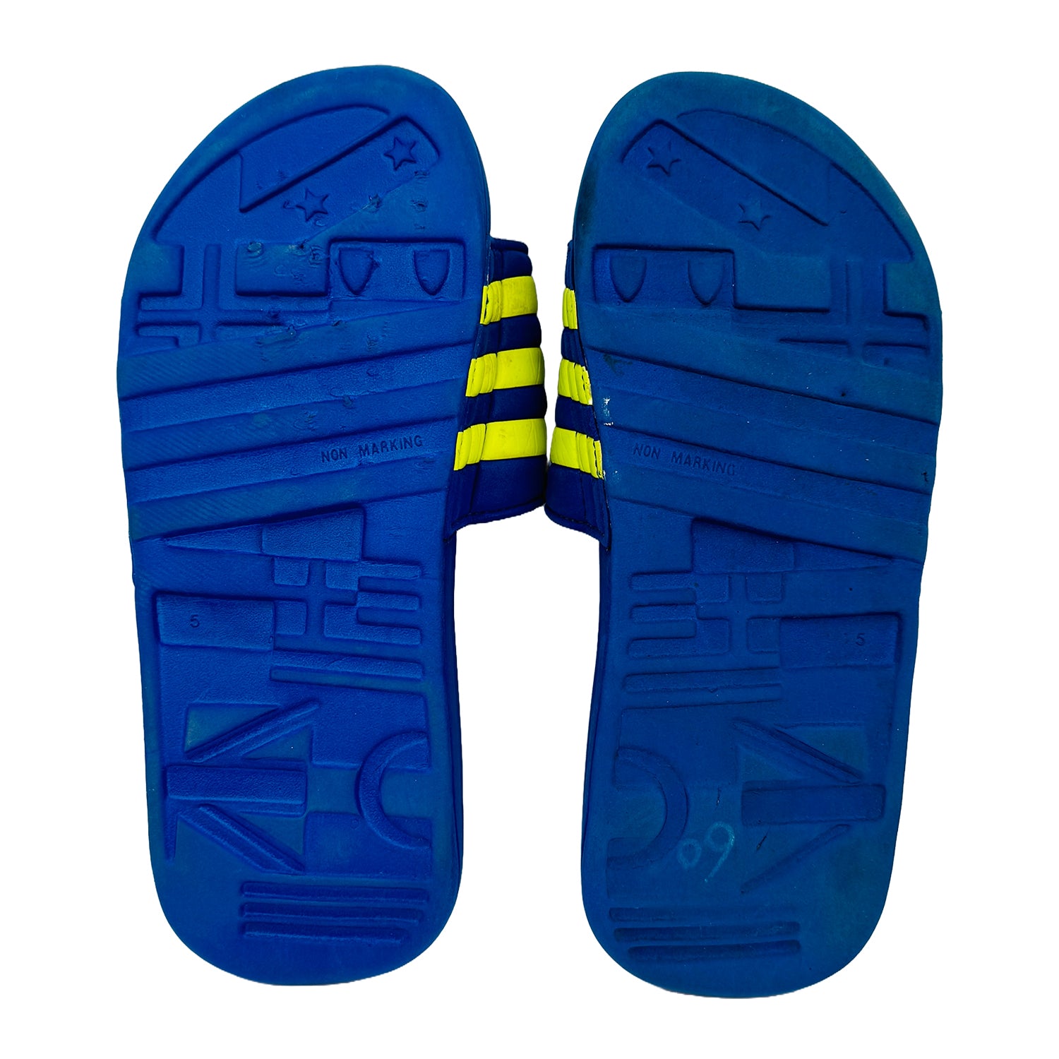 Outsole image of Adidas Adissage Blue Slippers (Size 37) - B27954