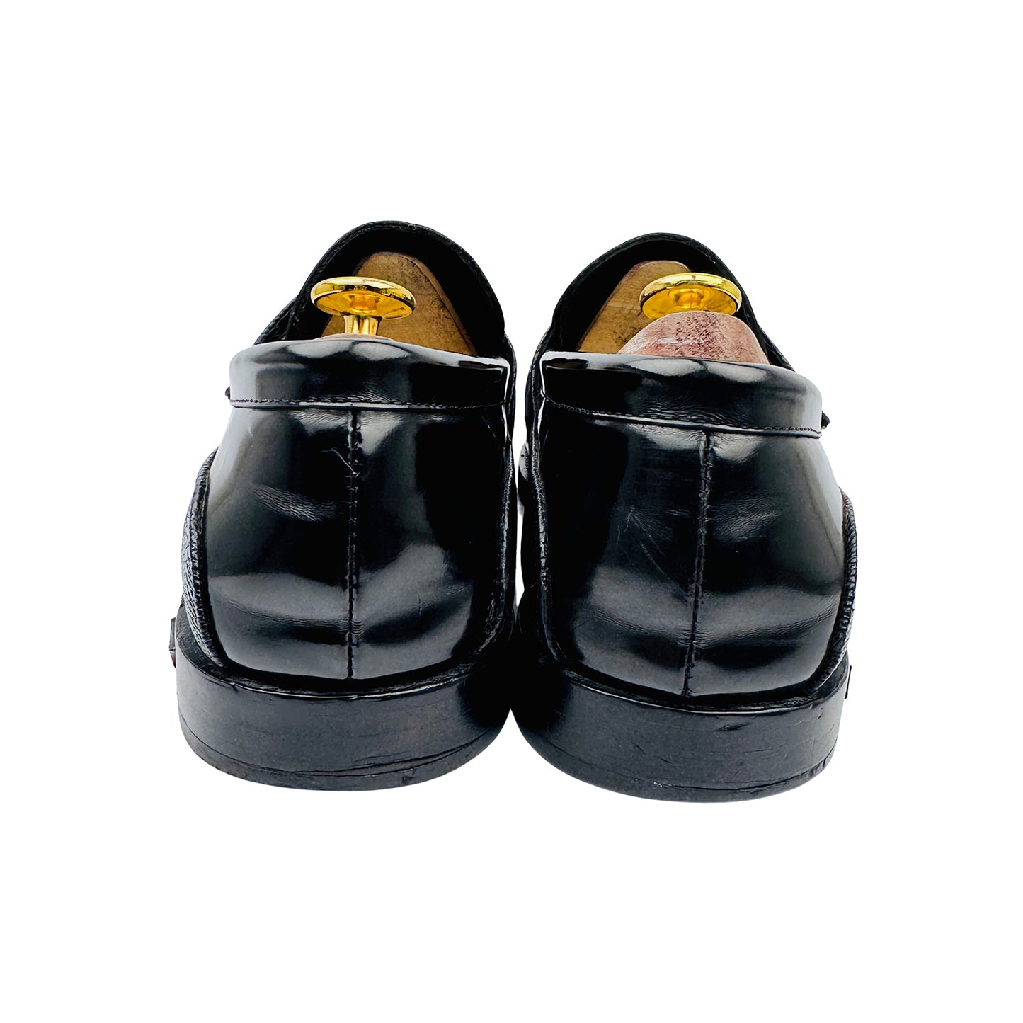 Louis Vuitton Major Monogram Eclipse Black Loafers (Size 43/43.5)