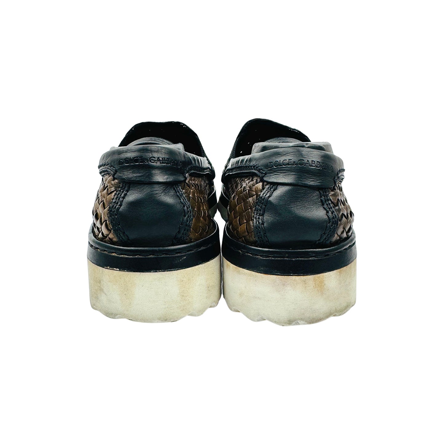 Dolce & Gabbana Buffalo Leather Slip On Shoes (Size 41)
