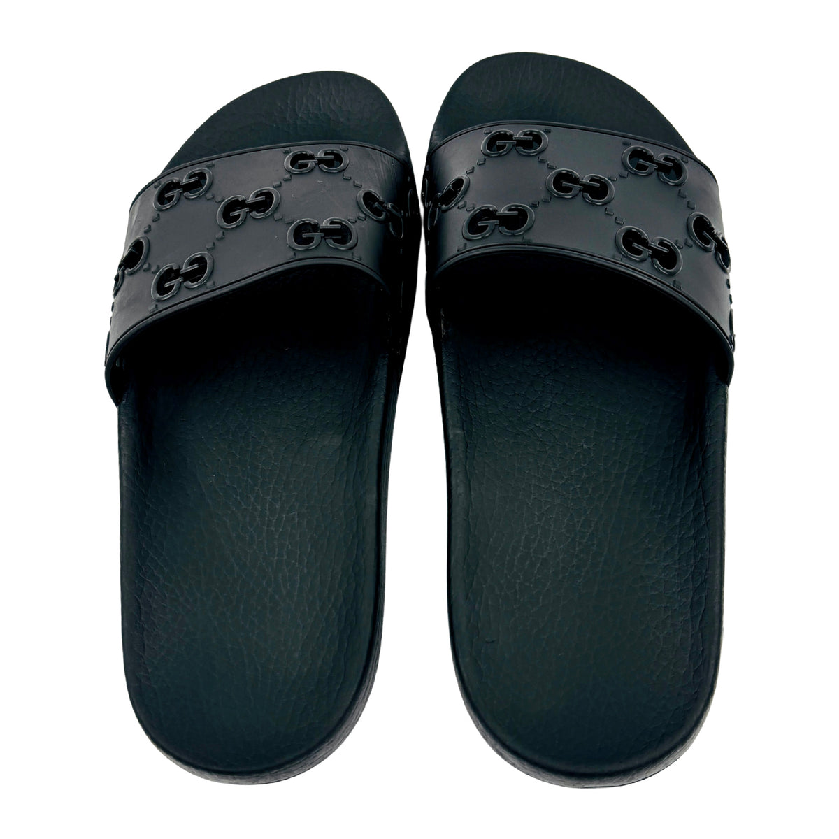 Gucci GG Black Demetra Slides (Size 40/40.5) - 681880 UKU00 1000